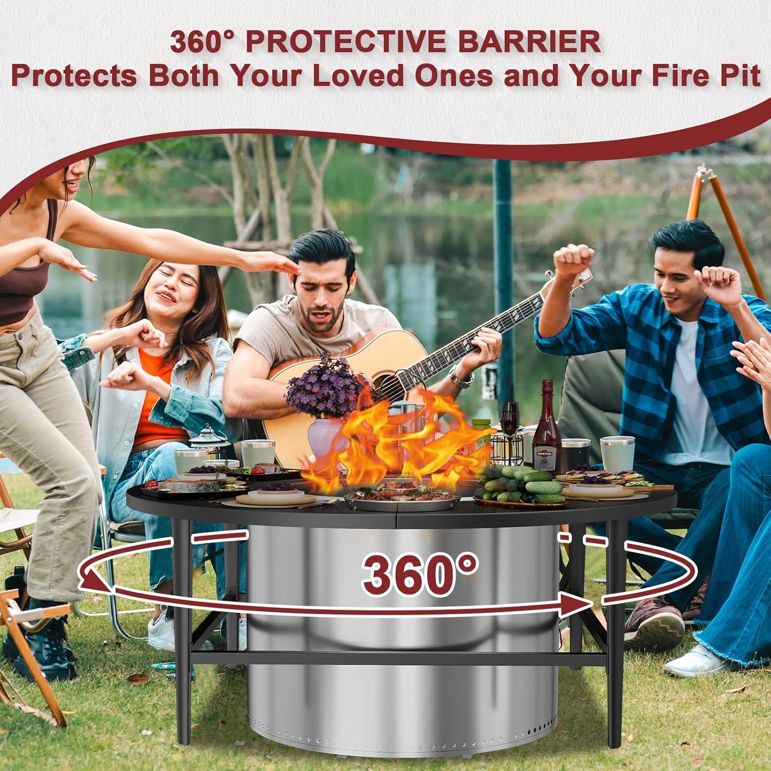 Mesa de Superficie para Fogata Grilleroy 38" para Solo Stove