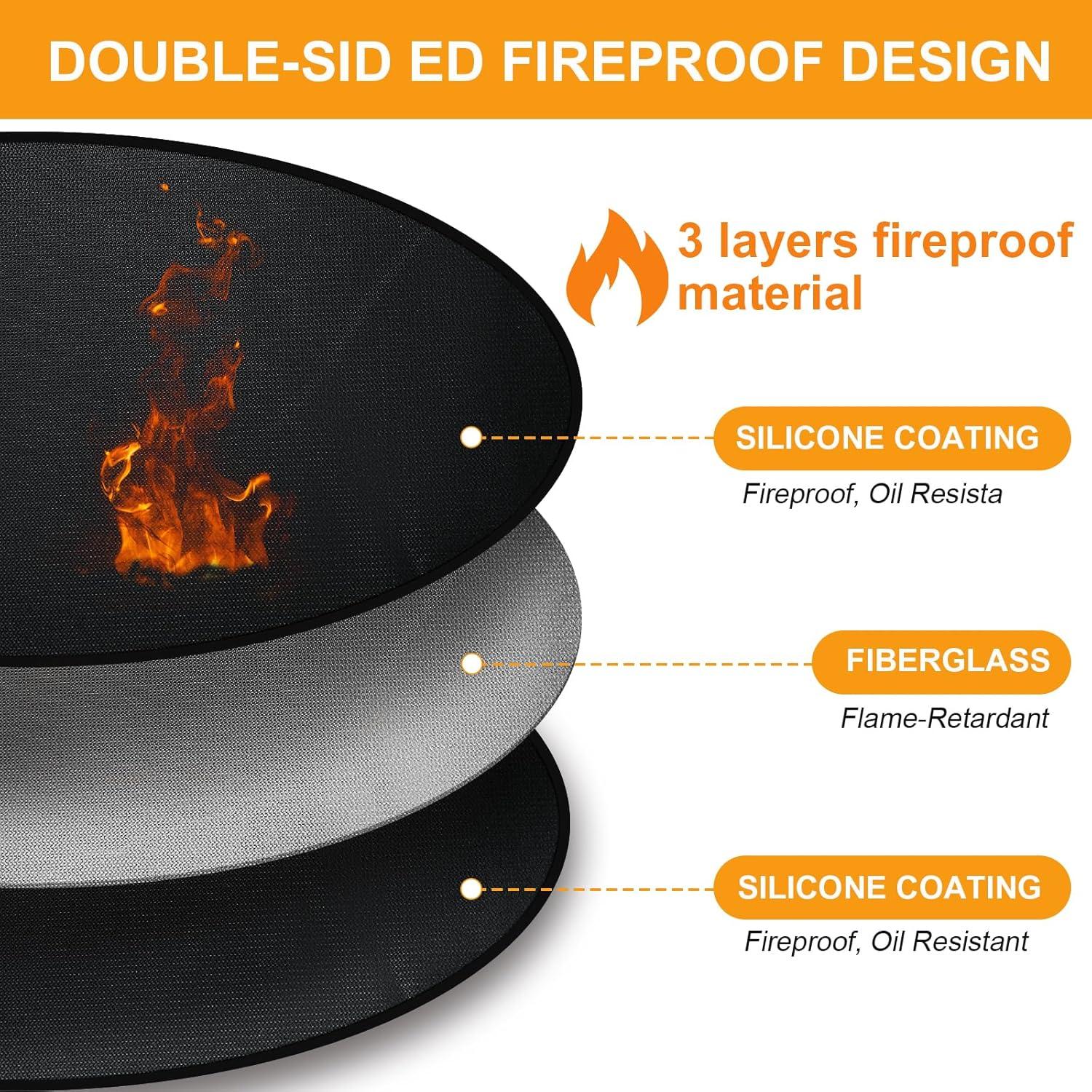 Alfombrilla Redonda 91 cm LOLEDE para Fogata y Parrilla