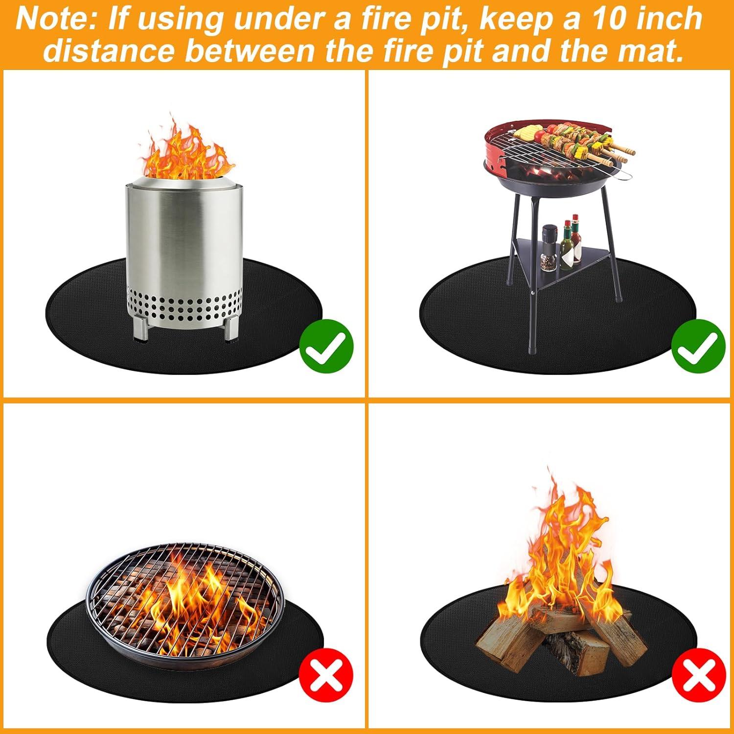 Alfombrilla Redonda 91 cm LOLEDE para Fogata y Parrilla