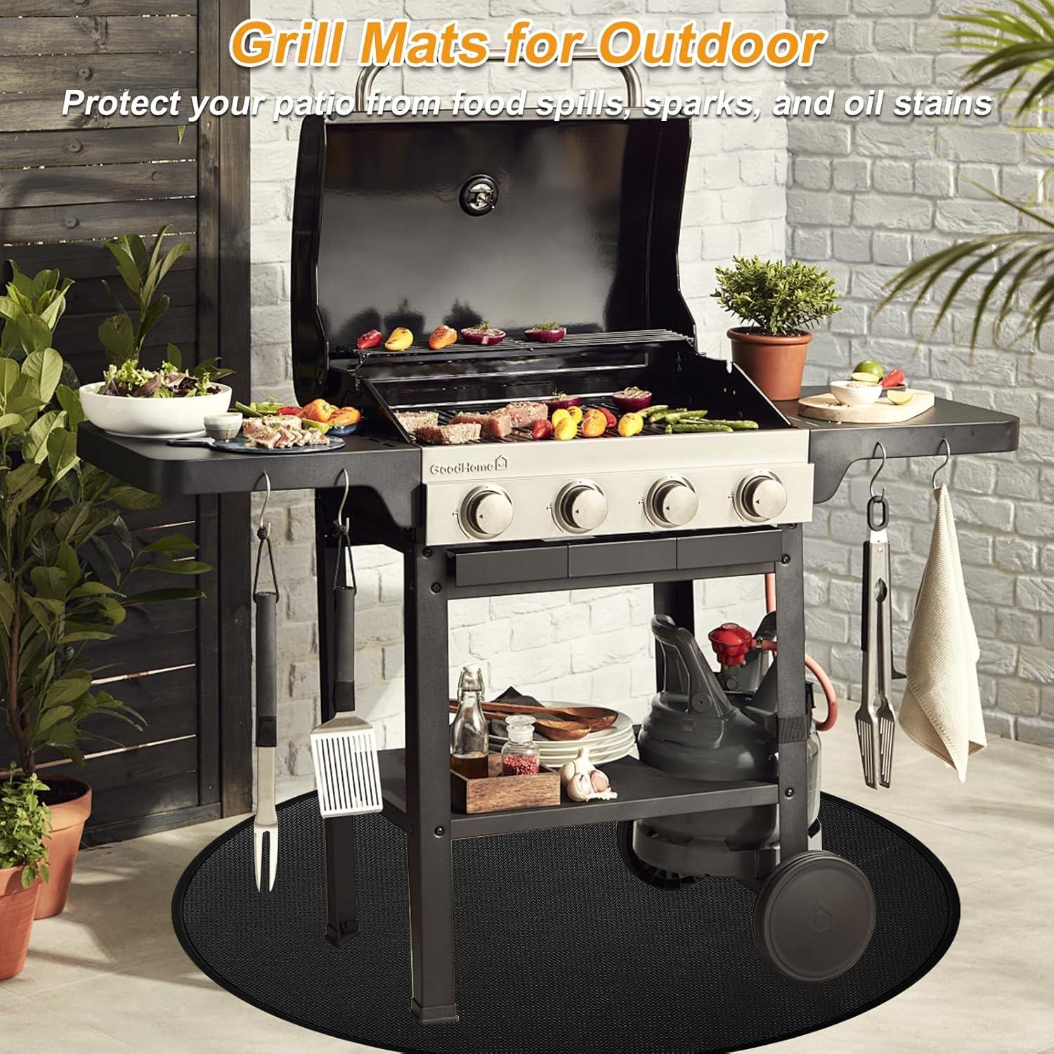 Alfombrilla Redonda 91 cm LOLEDE para Fogata y Parrilla