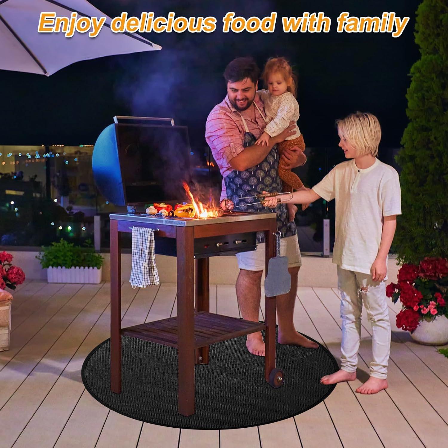 Alfombrilla Redonda 91 cm LOLEDE para Fogata y Parrilla