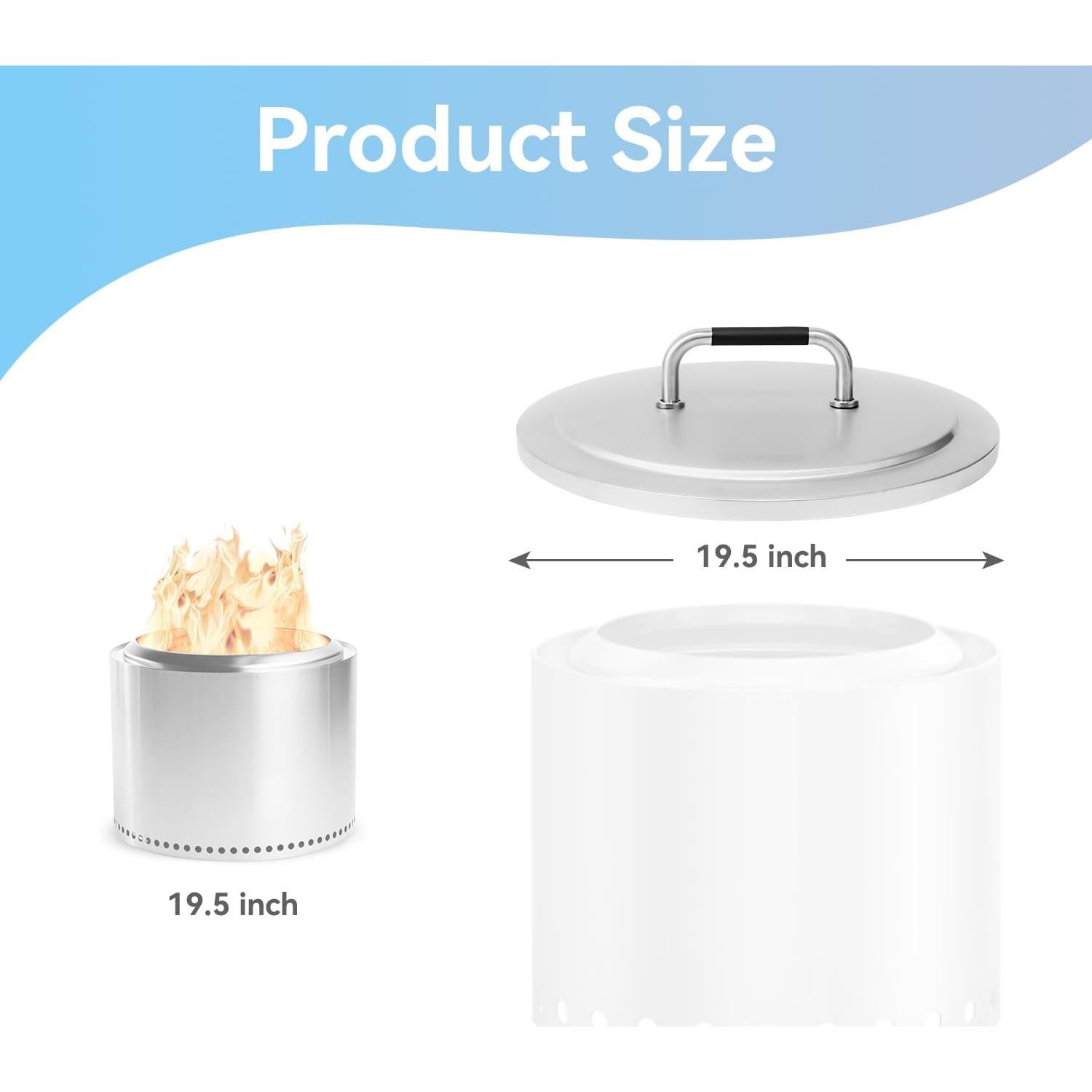 Tapa de Fogata FORYEYC para Solo Stove Bonfire 49.5 cm