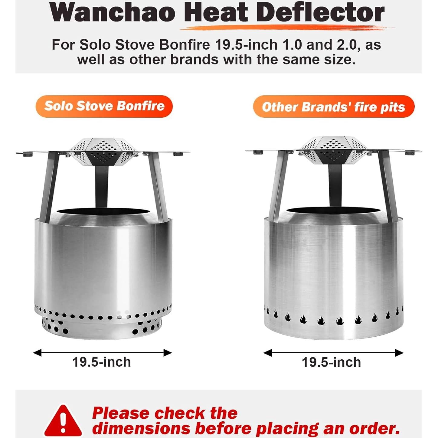 Deflector de Calor Wanchao para Solo Stove Bonfire 49.5 cm