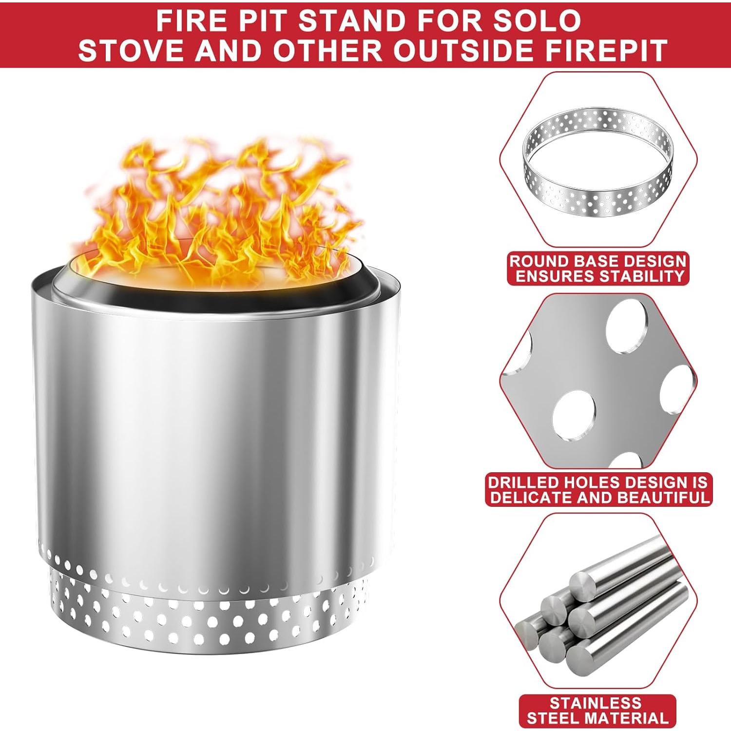 Soporte para Fogata GLOWYE 19.5" (49.53 cm) Acero Inoxidable