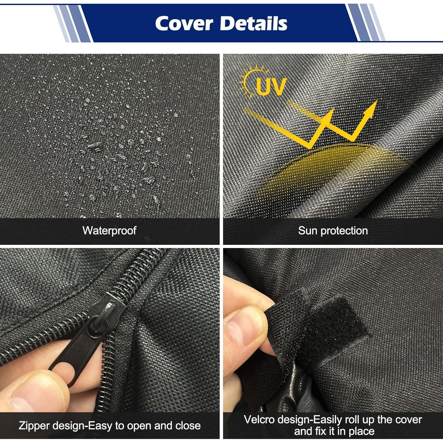 Estante de Leña Exterior Lezbanz con Cubierta Impermeable 65.8x78.7cm