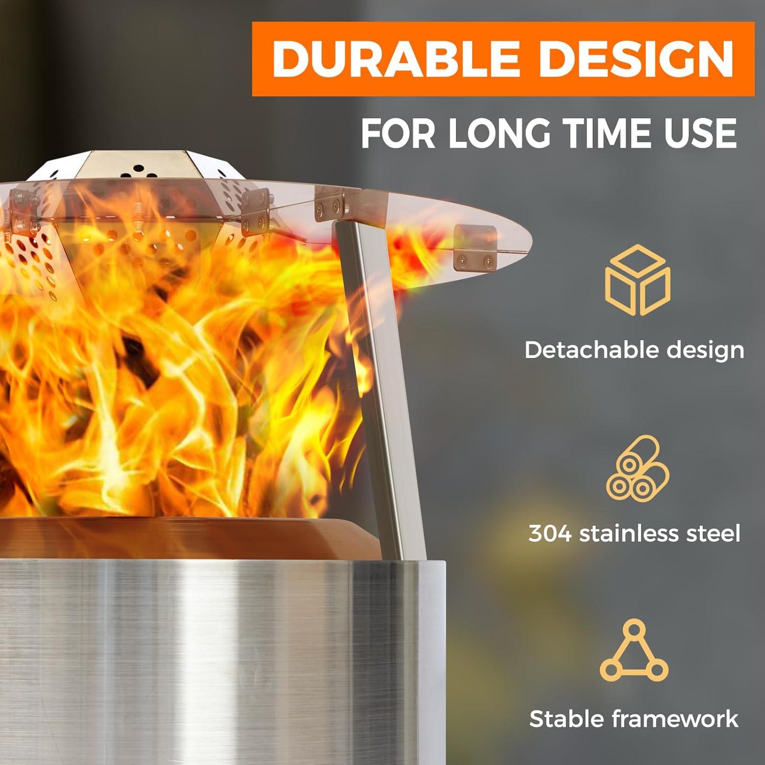 Deflector de Calor Okkbiys para Fogata Bonfire 49.5 cm