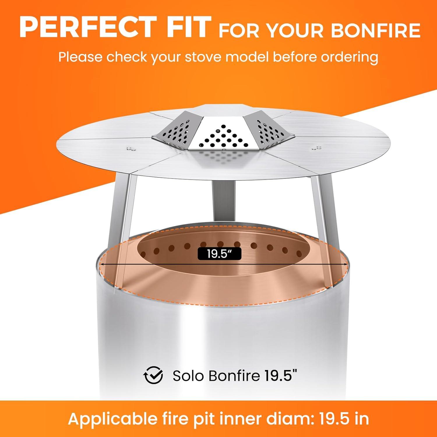 Deflector de Calor Okkbiys para Fogata Bonfire 49.5 cm