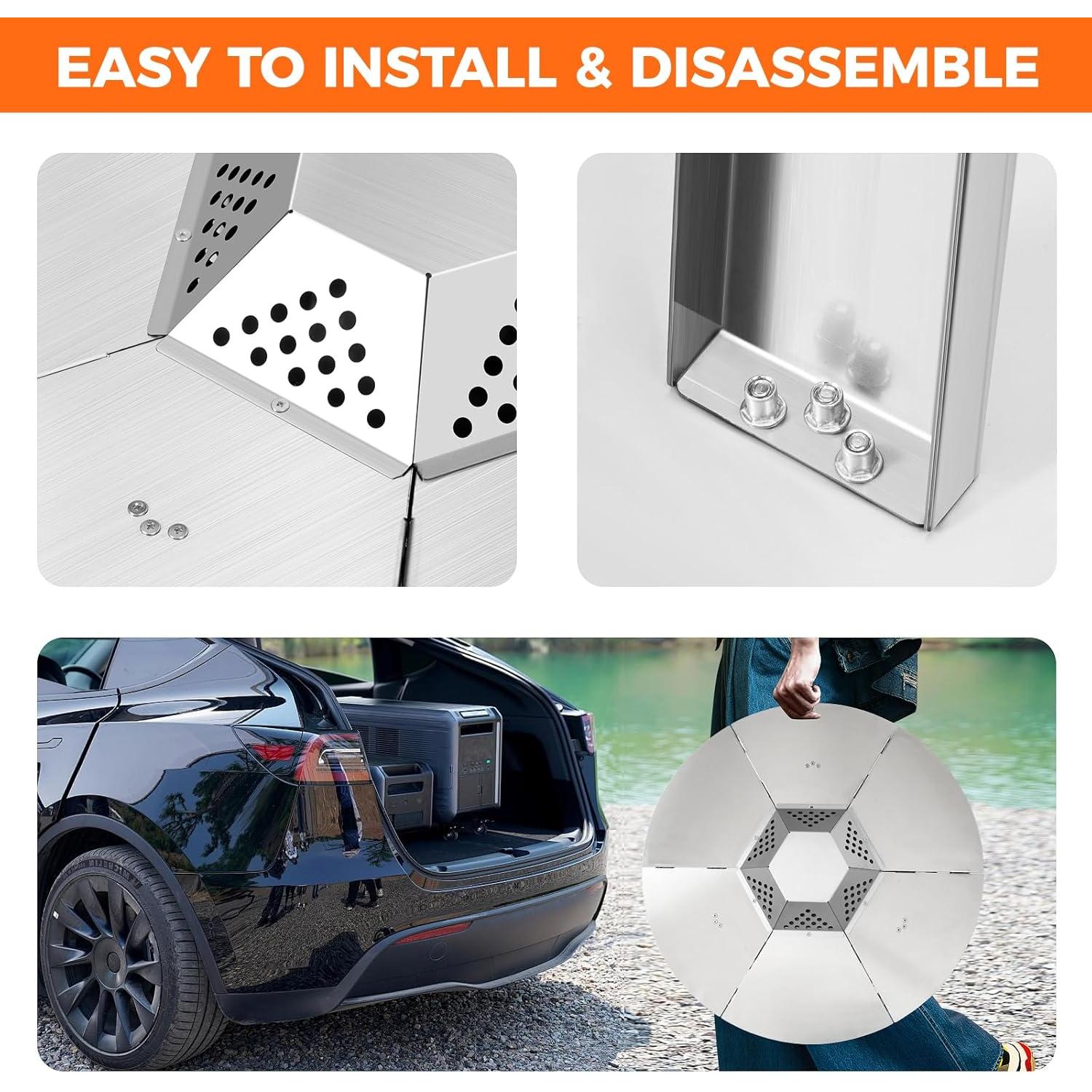 Deflector de Calor Okkbiys para Fogata Bonfire 49.5 cm