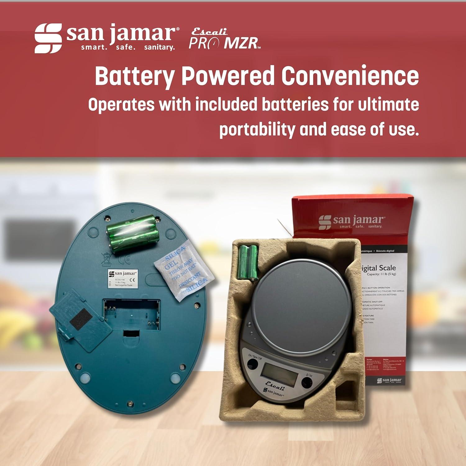 Balanza Digital de Cocina San Jamar SCDG11M 5 kg Precisa