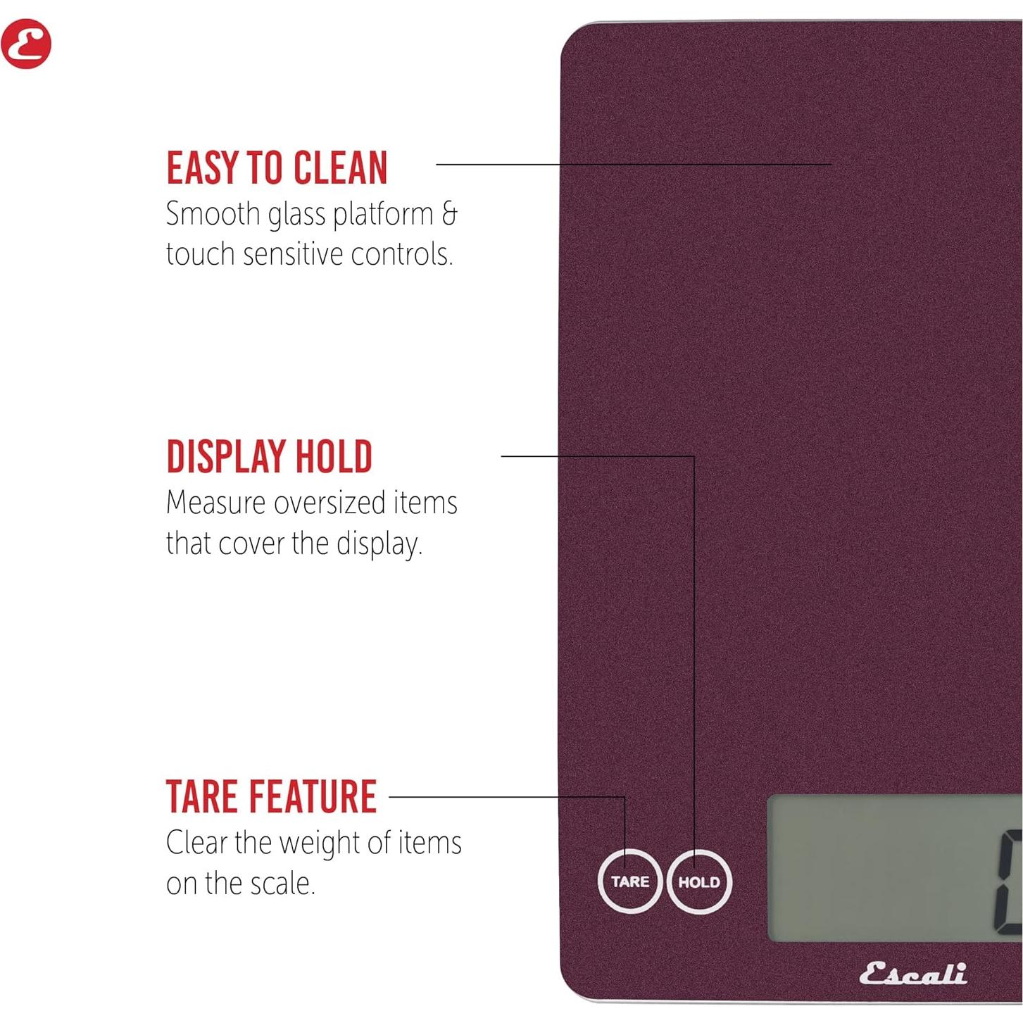 Balanza de Cocina Digital Escali Arti Vidrio 6.8 kg