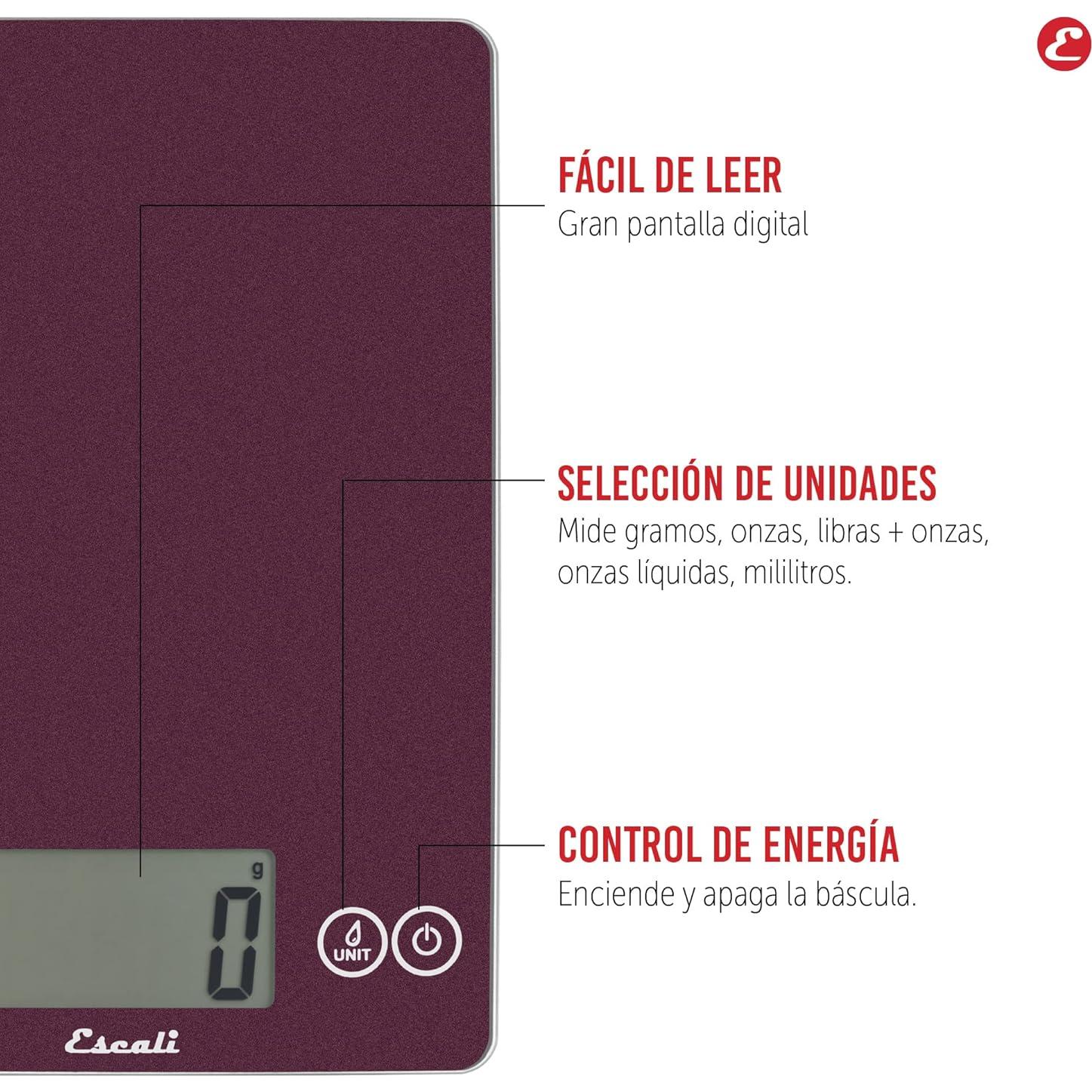 Balanza de Cocina Digital Escali Arti Vidrio 6.8 kg