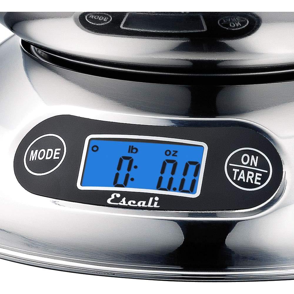 Balanza de Cocina Escali Rondo Acero Inoxidable 4.99kg
