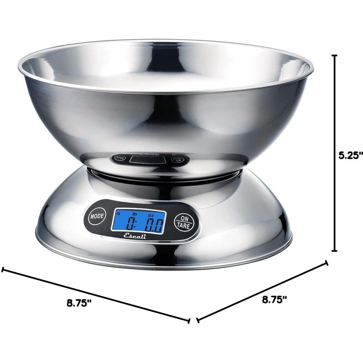 Balanza de Cocina Escali Rondo Acero Inoxidable 4.99kg