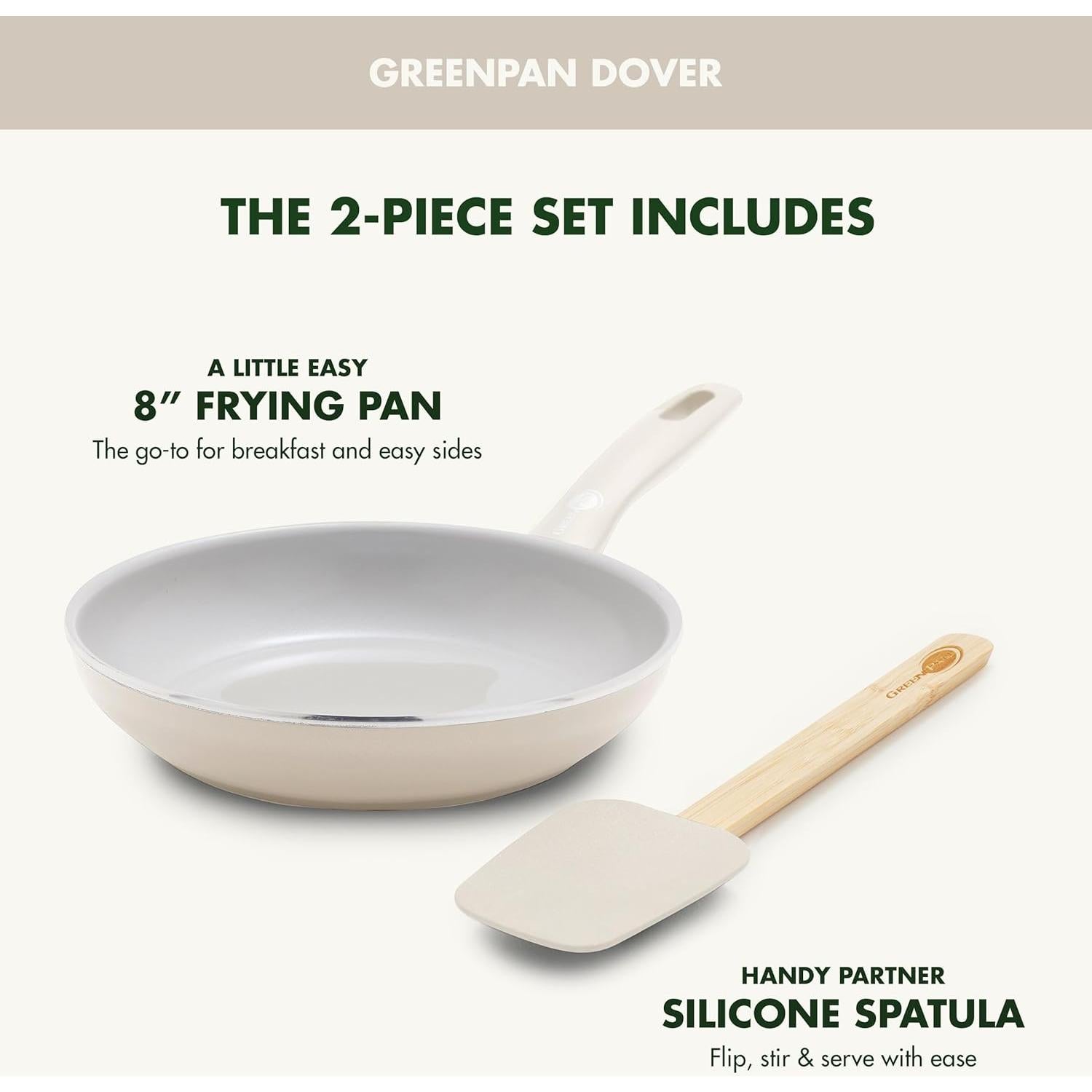 Sartén GreenPan Dover 20 cm con Espátula Cerámica Antiadherente