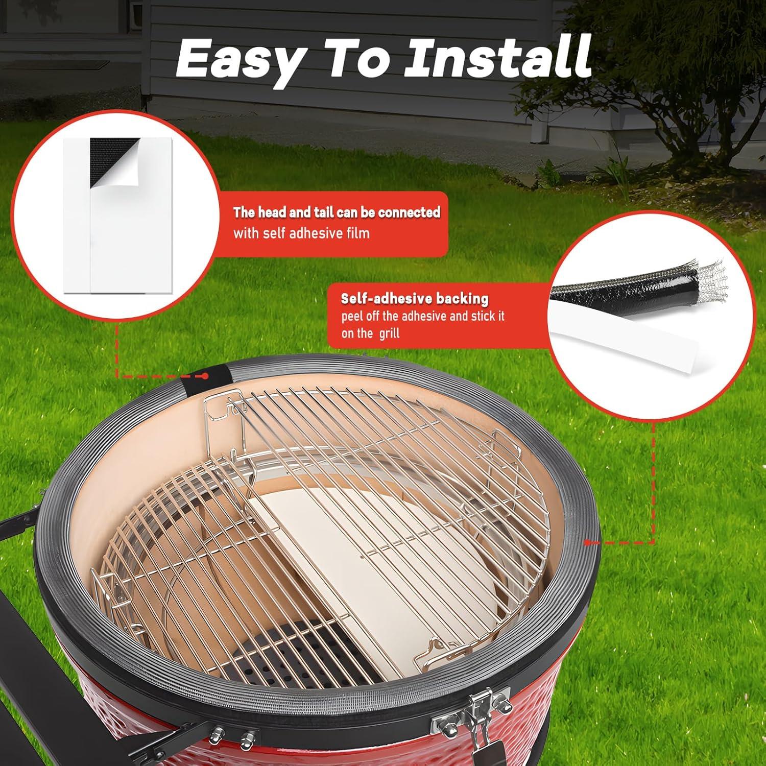 Kit Junta Malla Metálica REEPLAR 150" (381 cm) para Kamado Joe