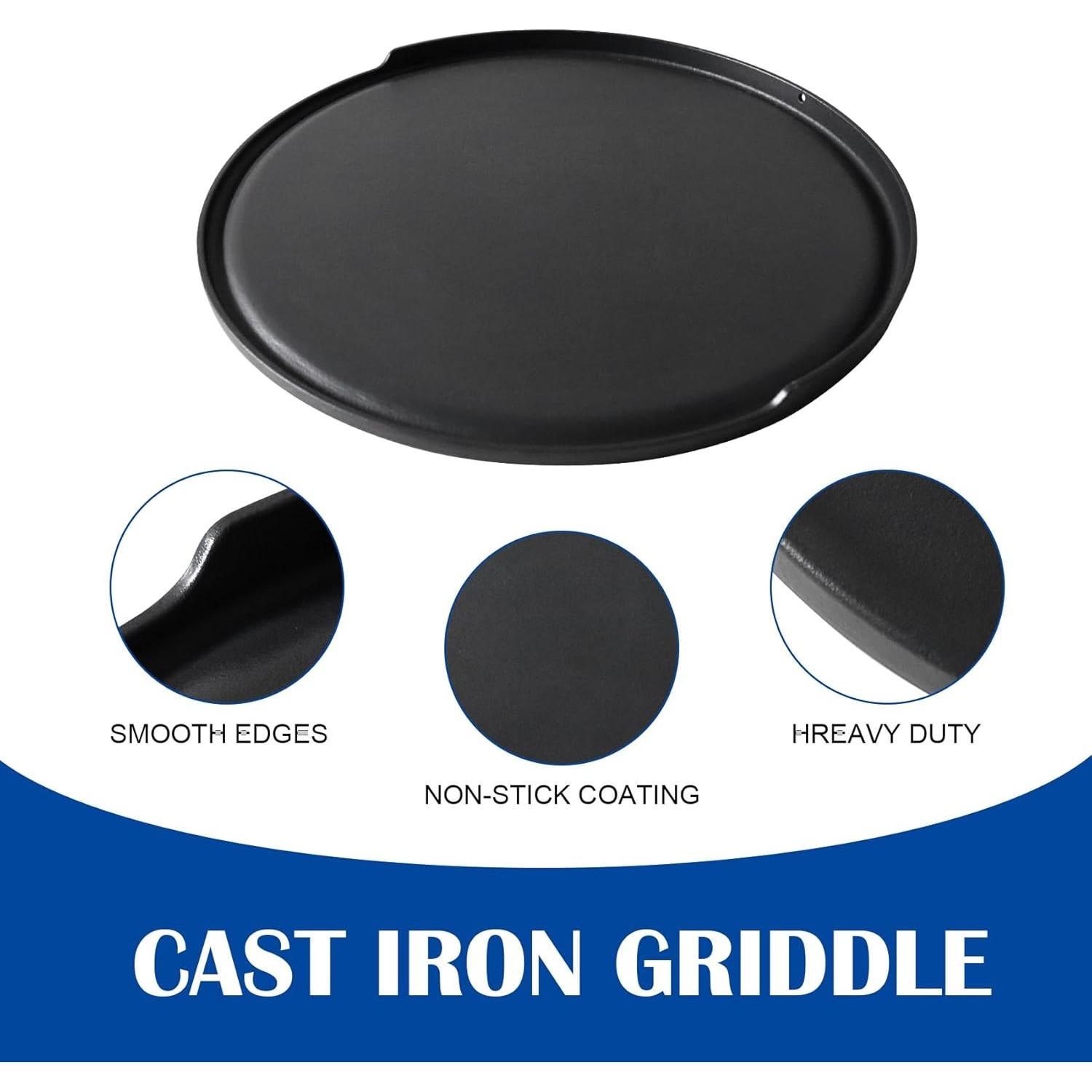 Plancha de hierro fundido 2 en 1 SafBbcue para parrillas 18-22"