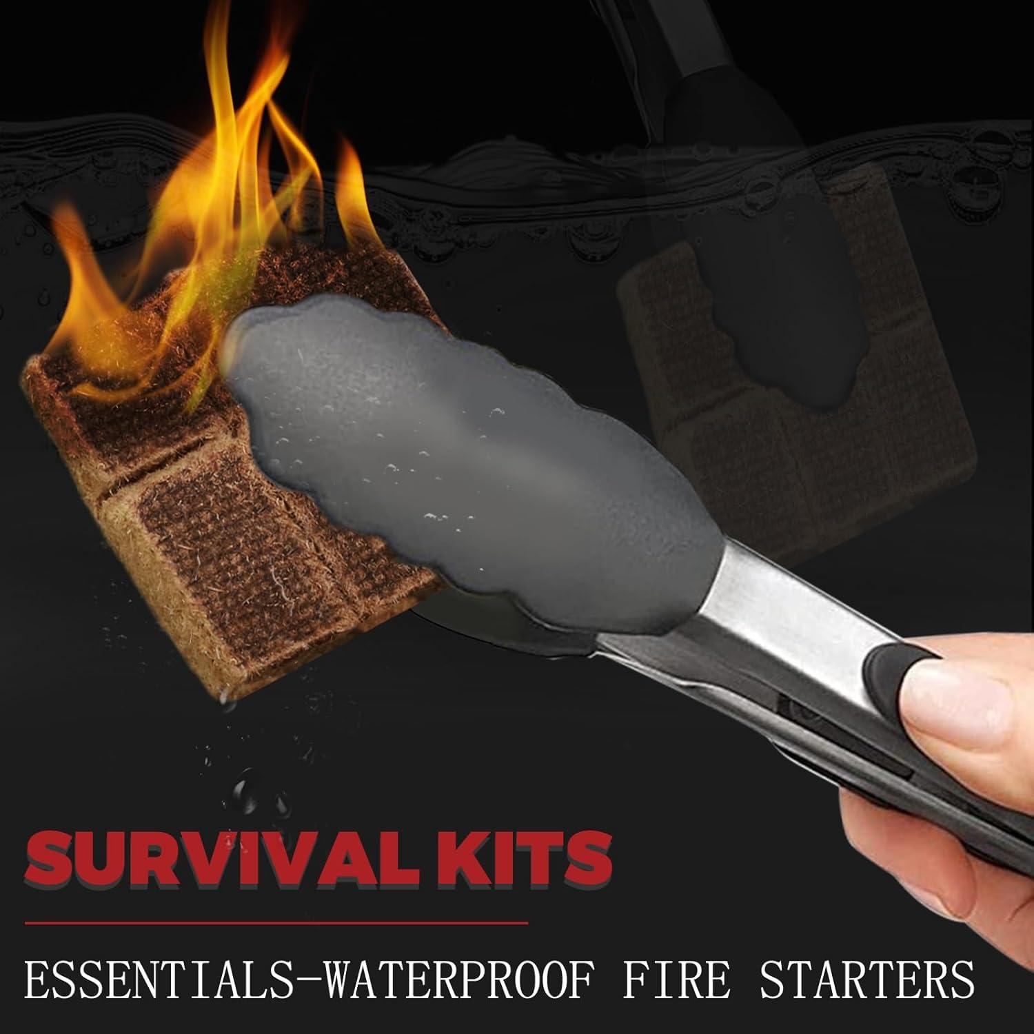 Encendedores de Fuego KAMaster 144 Piezas Naturales Impermeables