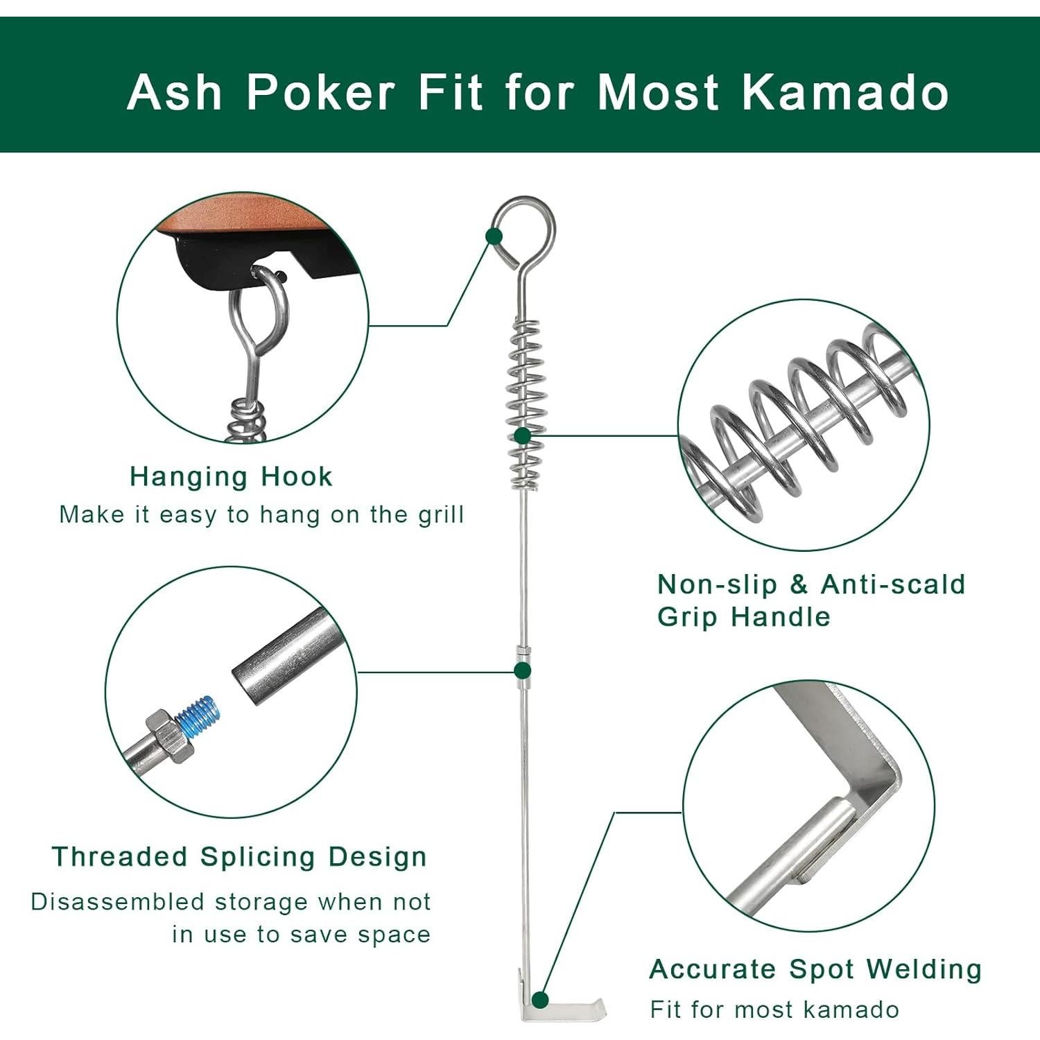 Juego de Herramientas de Limpieza BBQ Quantfire - Big Green Egg