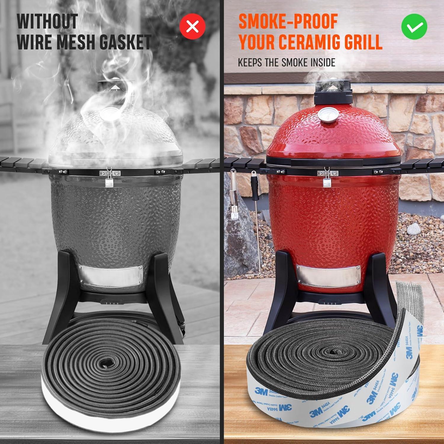 Kit Junta de Malla de Alambre Onlyfire para Kamado Joe Classic 381 cm