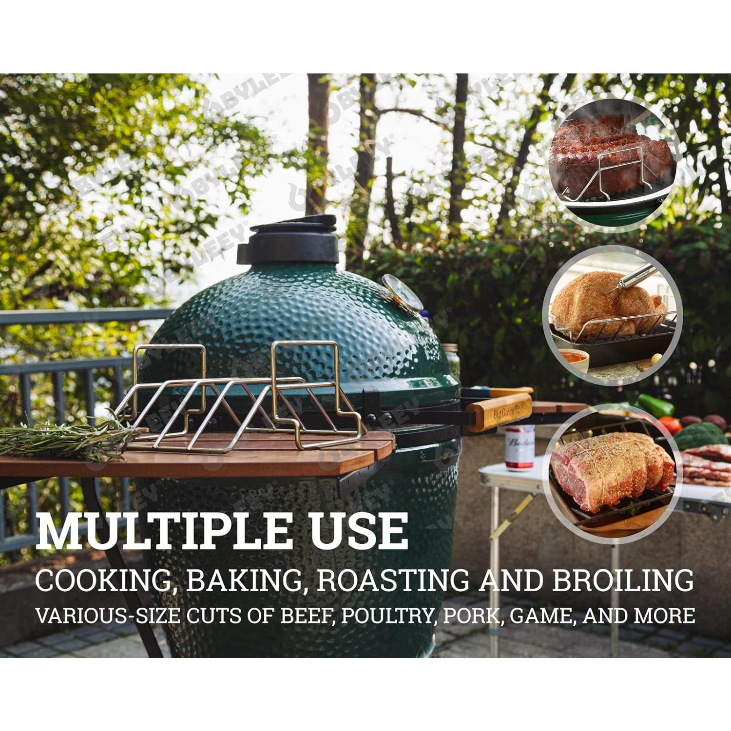 Rack de Acero Inoxidable para Costillas BYLEEY - 4 Racks