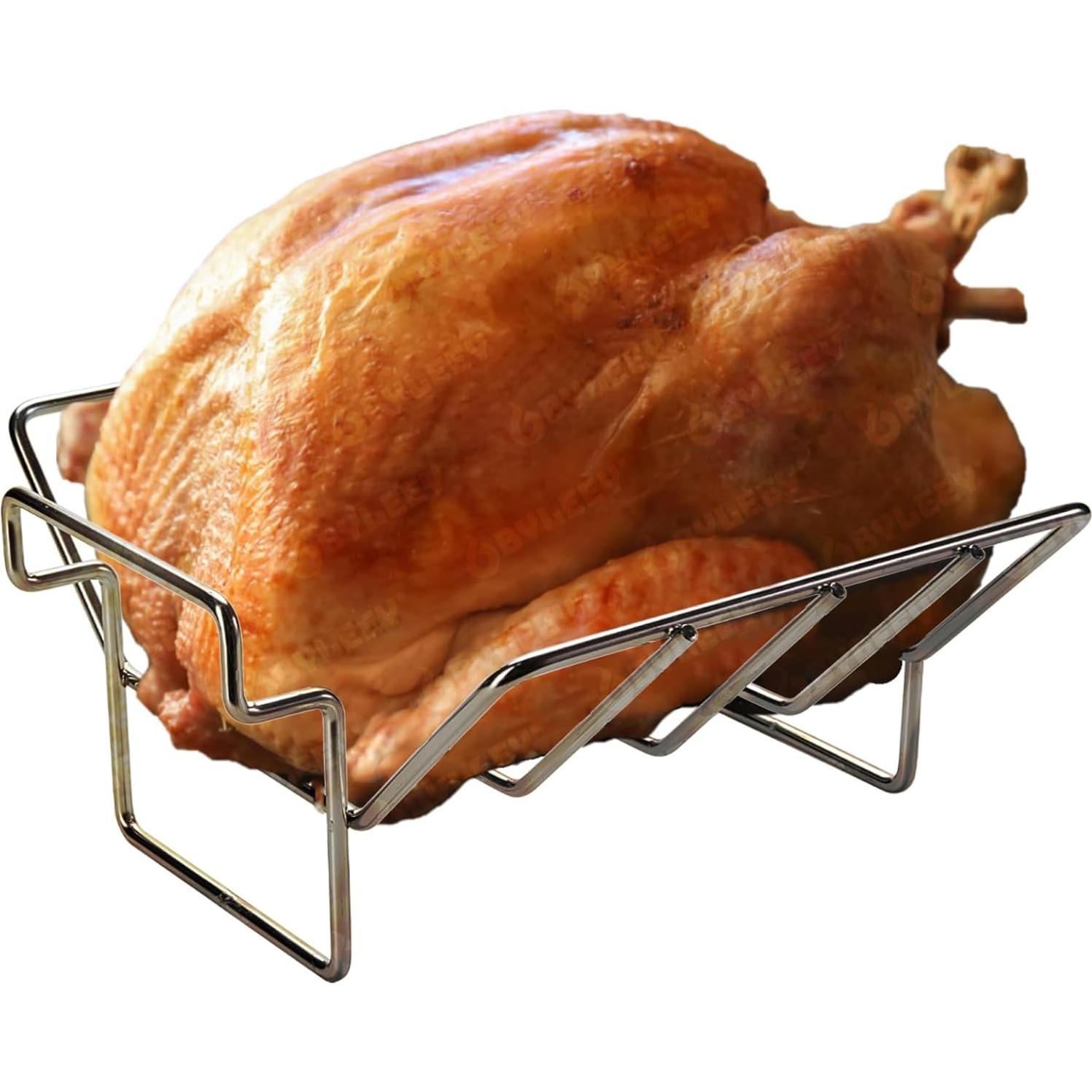 Rack de Acero Inoxidable para Costillas BYLEEY - 4 Racks