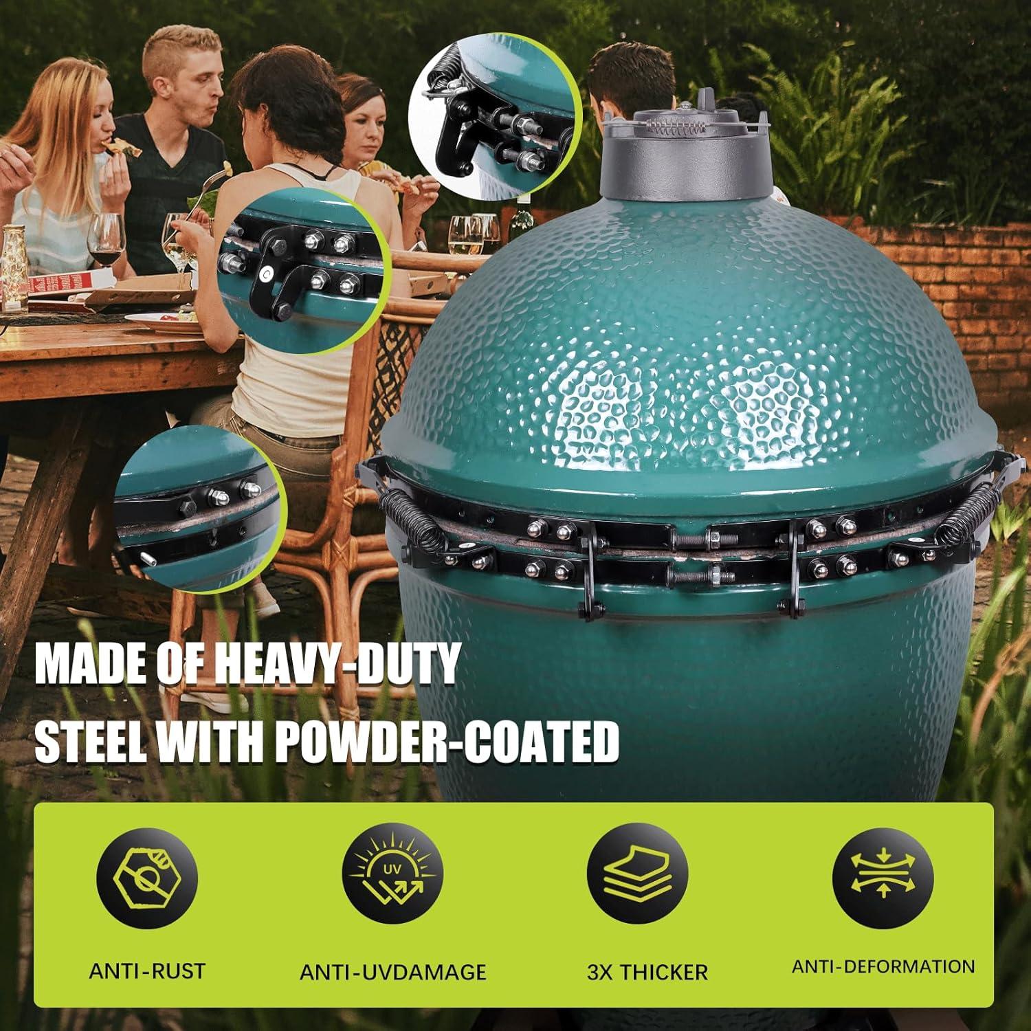 Ensamblaje de Bisagra OLAMO para Large Green Egg - Kit Completo