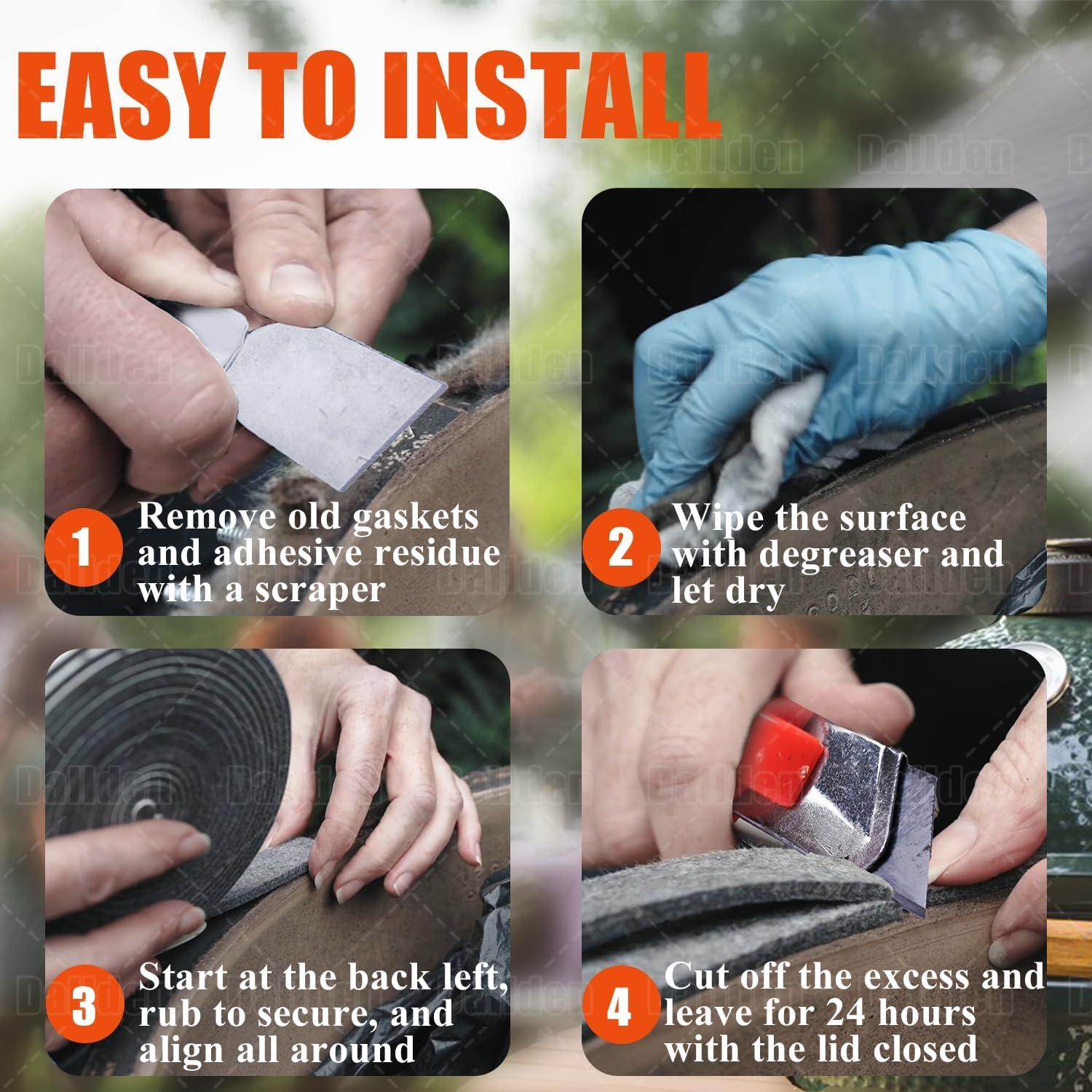 Junta de Parrilla Autoadhesiva Dallden para Big Green Egg L/XL/XXL