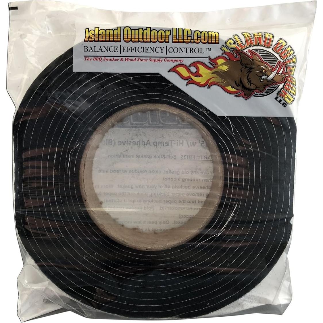 Junta Autoadhesiva FireBlack 125 Negra para Ahumador 15 pies