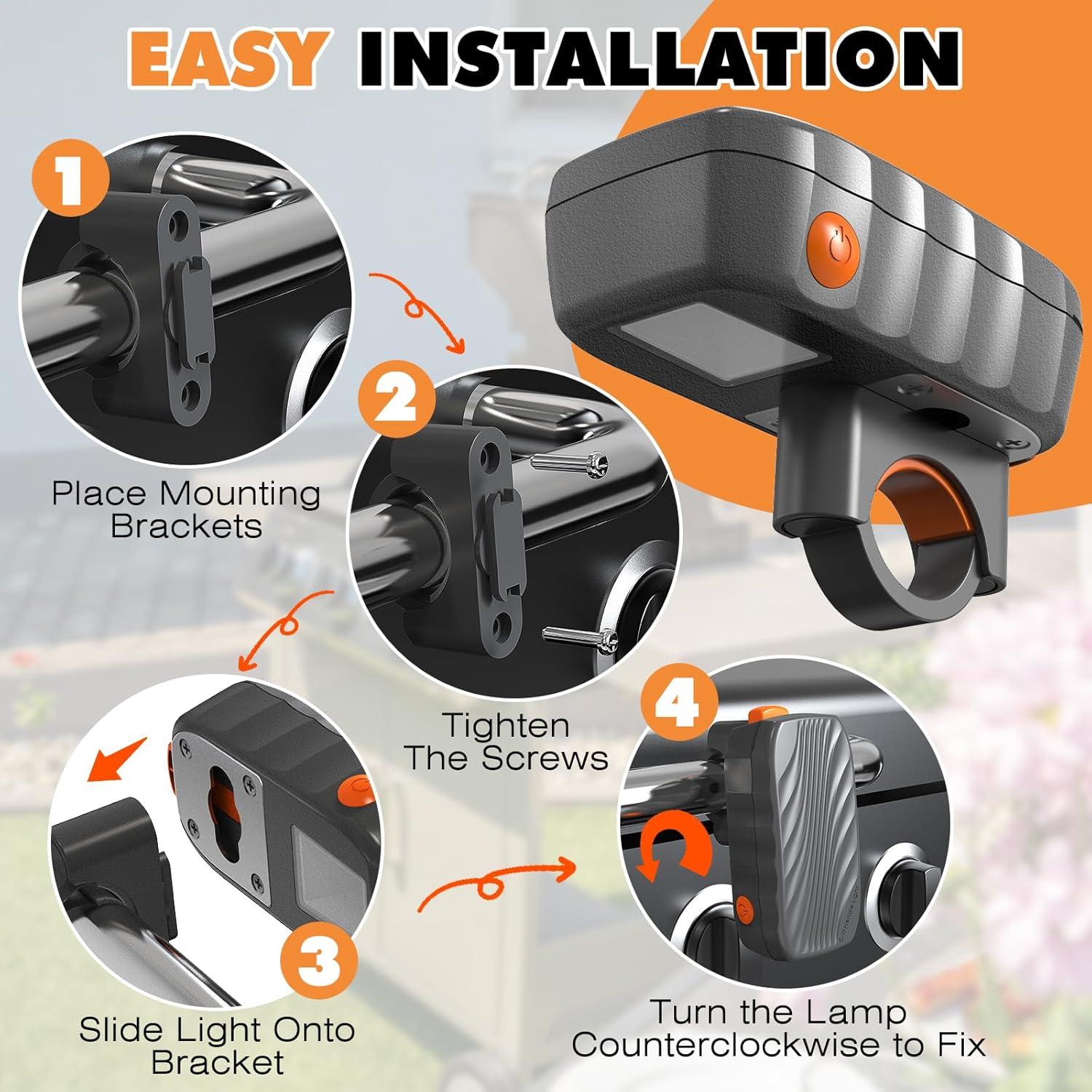 Paquete de 2 Luces para Parrilla OATISLife - Brillantes y Resistentes