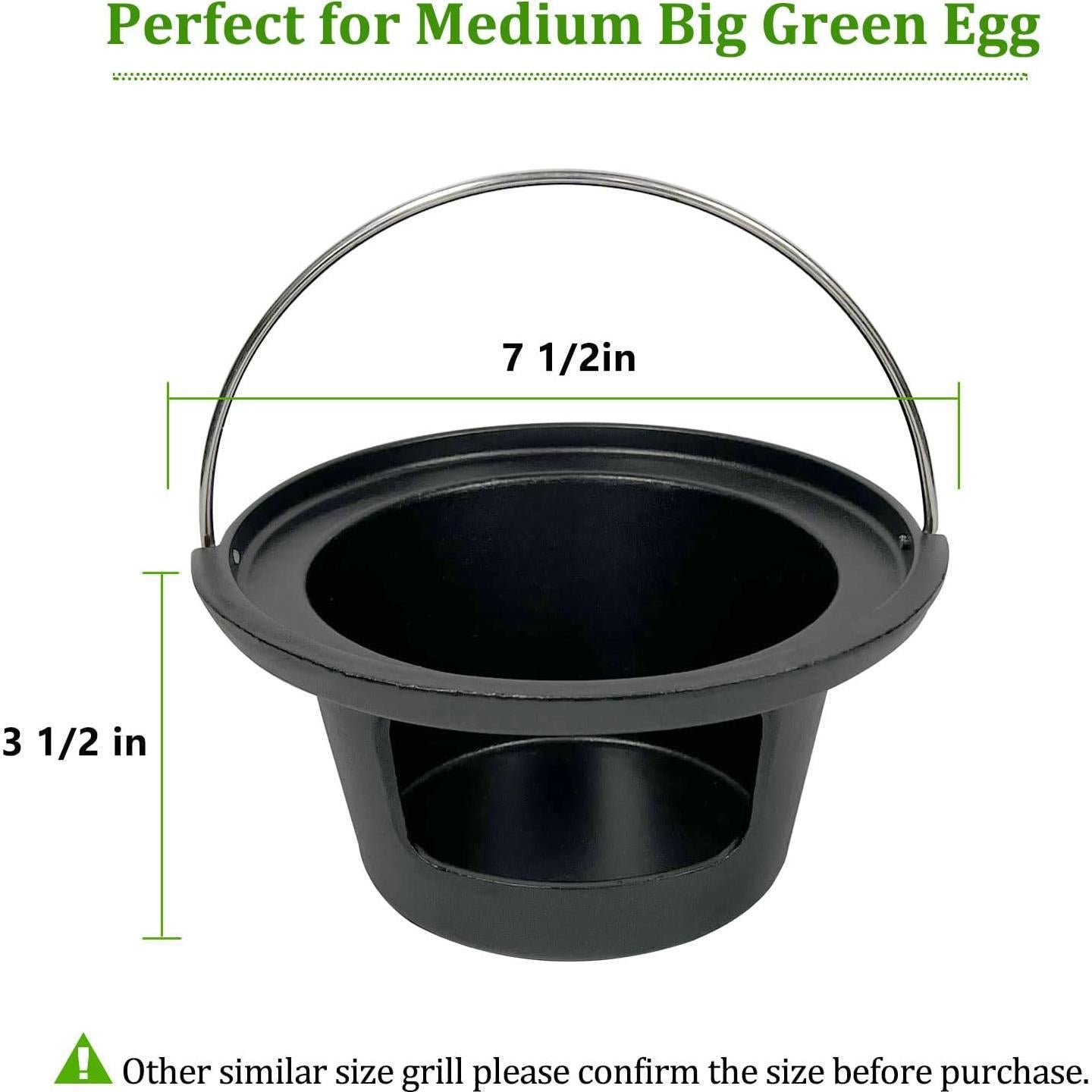 Cubo de Ceniza Hierro Fundido KAMaster para Big Green Egg Mediano