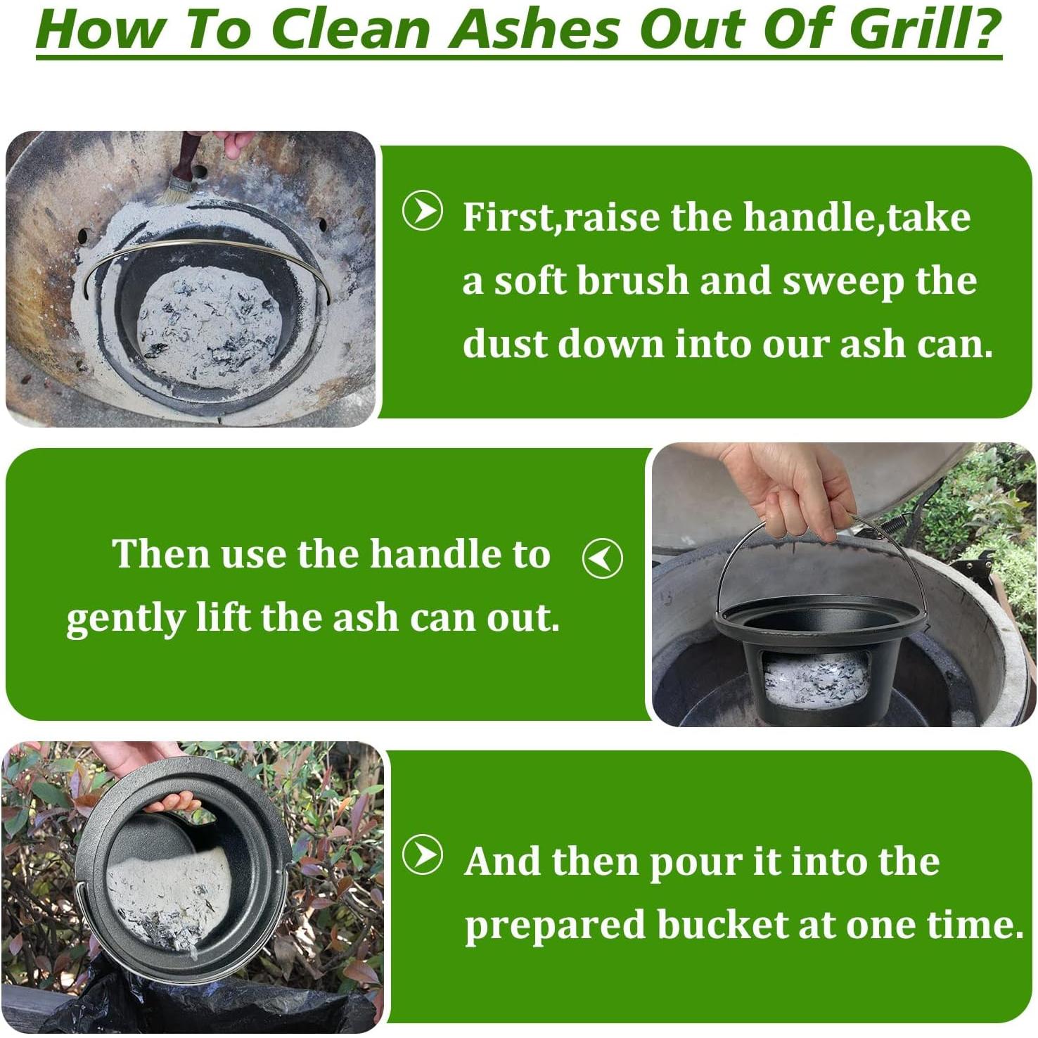 Cubo de Ceniza Hierro Fundido KAMaster para Big Green Egg Mediano