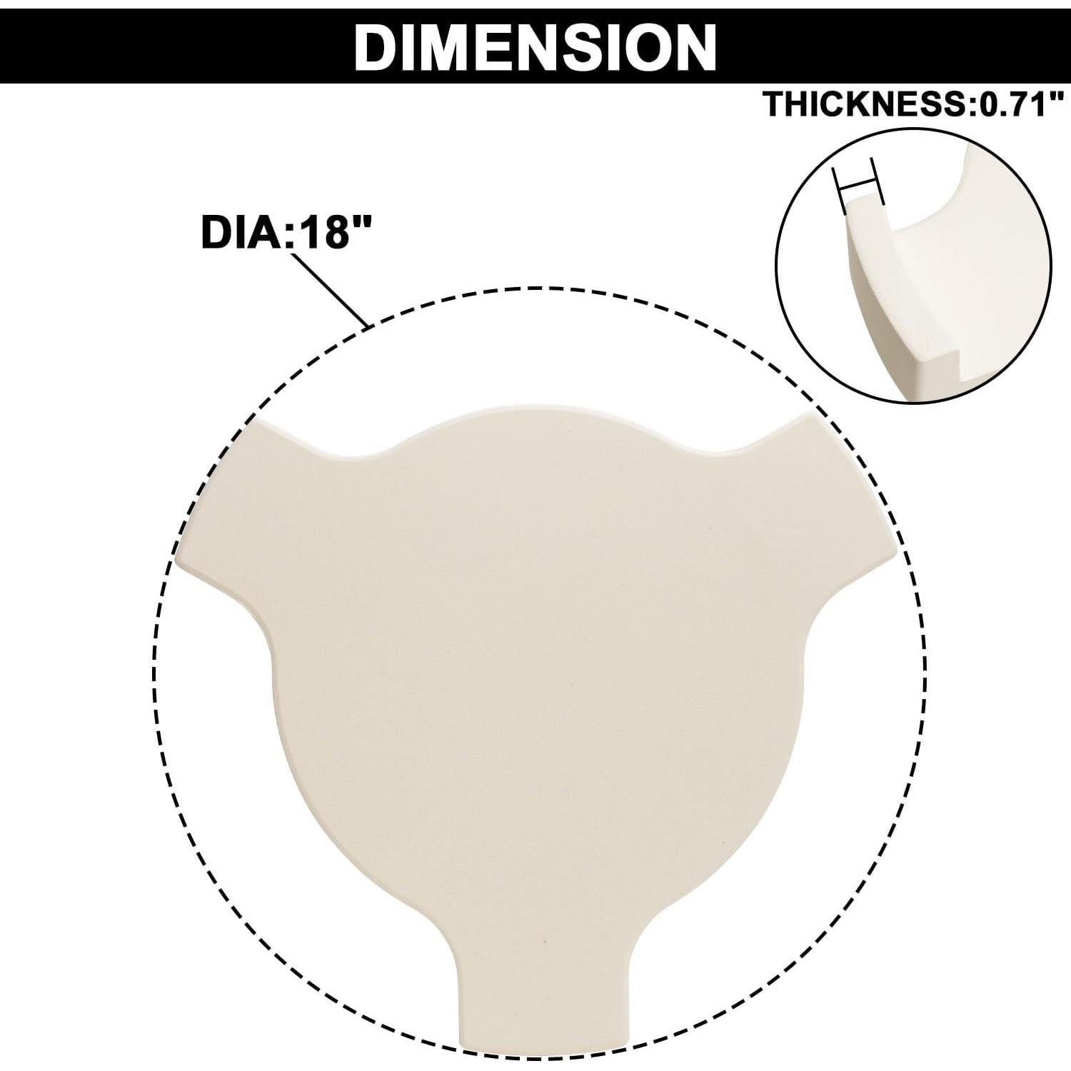 Deflector de Calor de Cordierita 45.72 cm para Big Green Egg