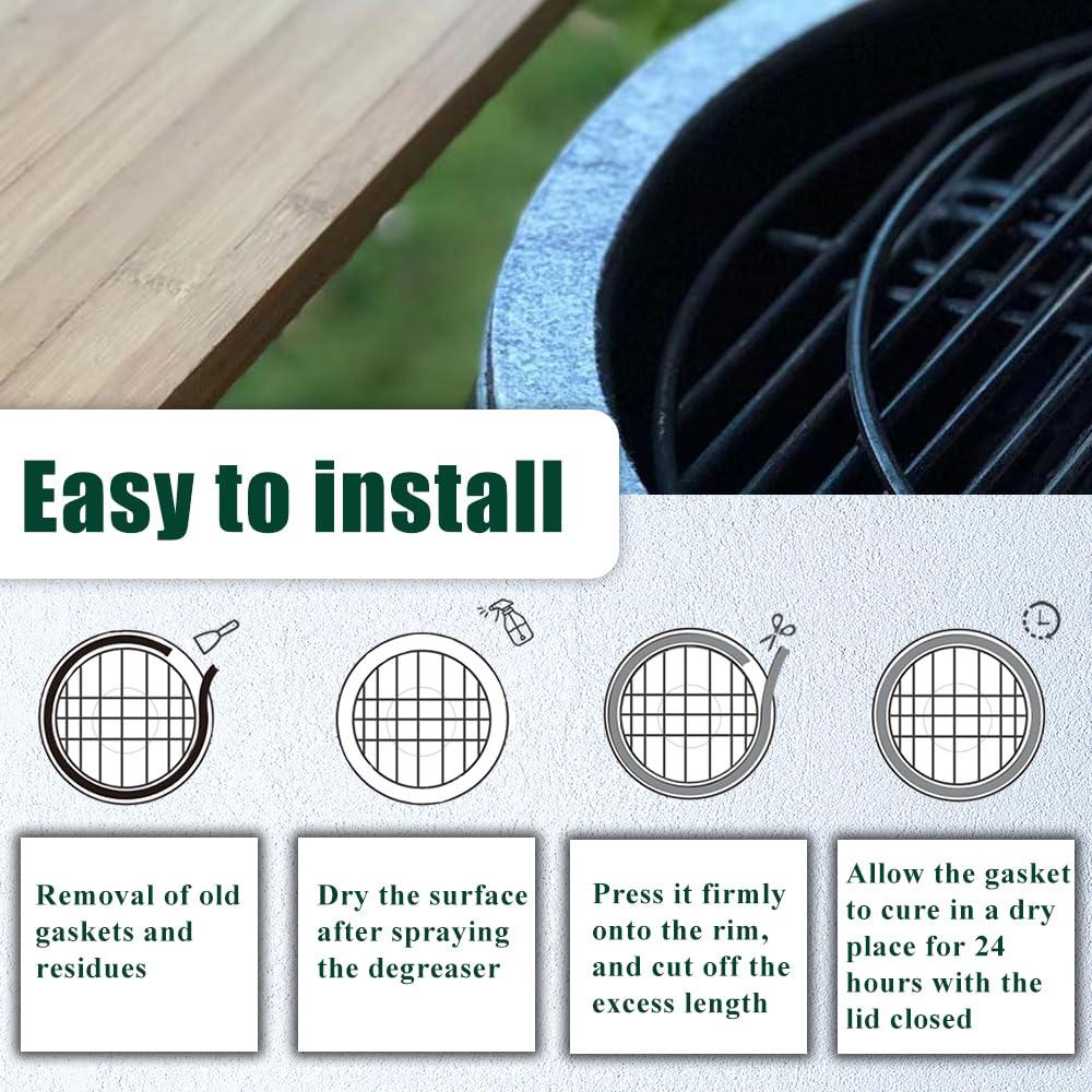 Junta de Alta Temperatura DOLAMOTY para Big Green Egg 4.57m