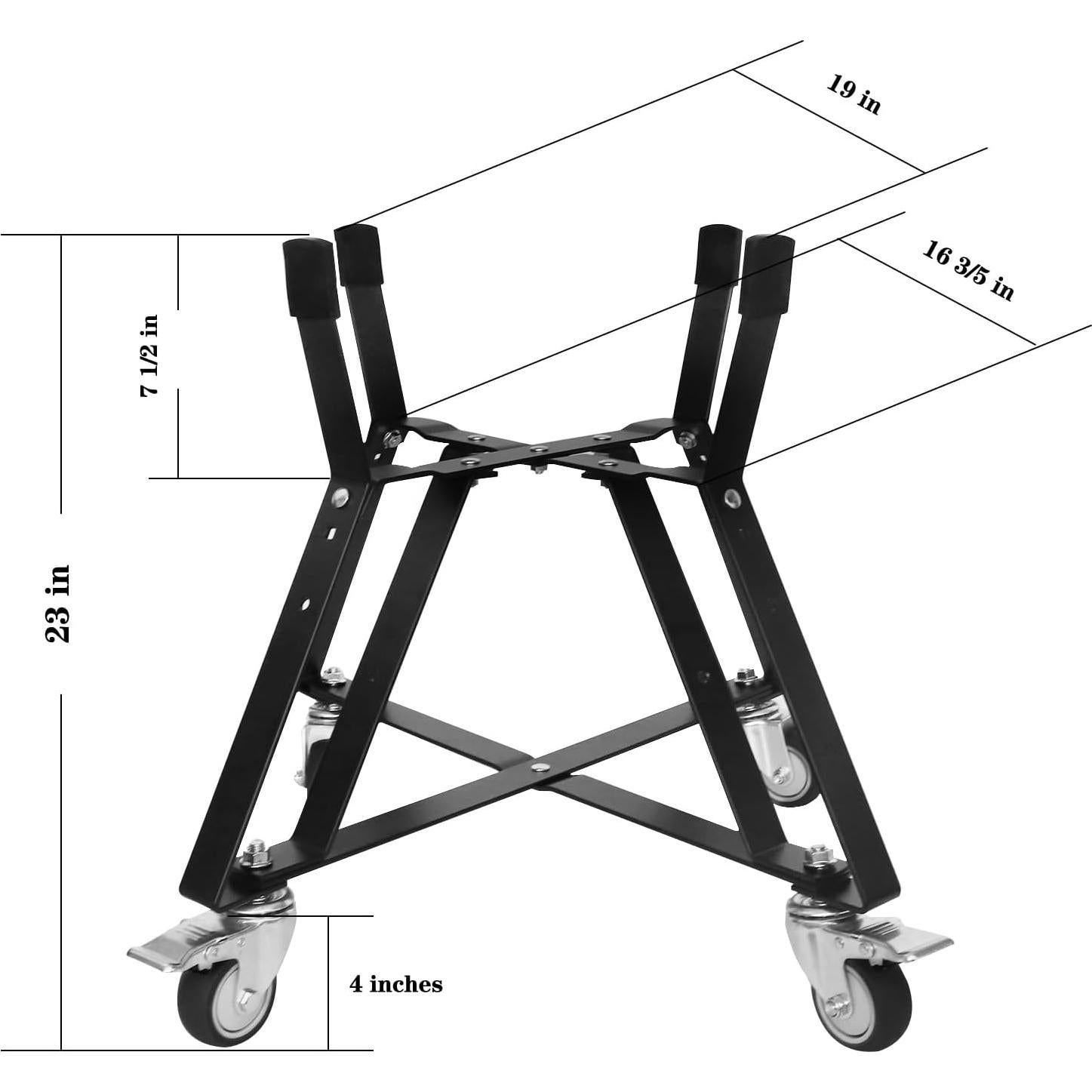 Carro Rodante Kamado Fábrica Negro 39.4 cm Acero Resistente