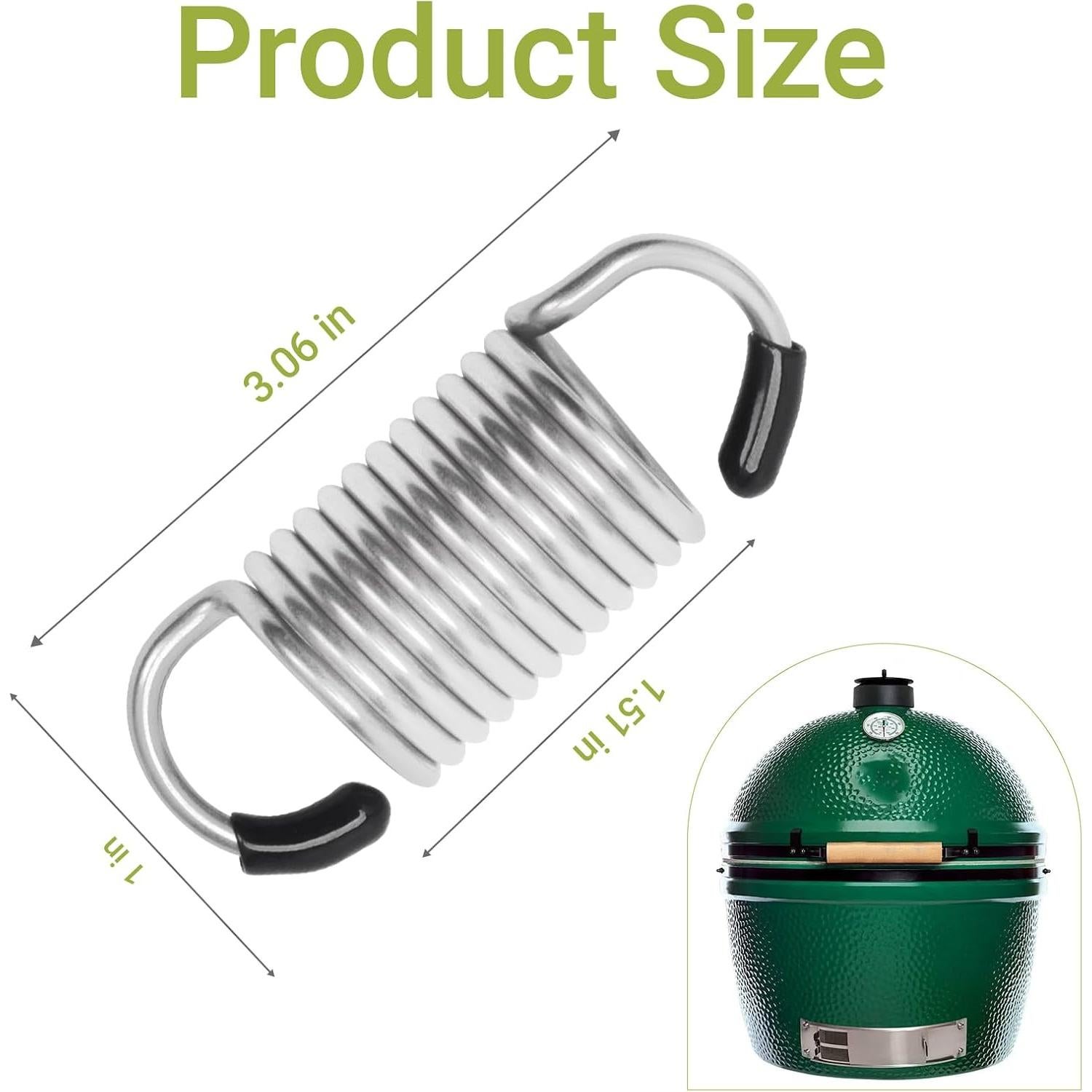 Resorte de Bisagra Big Green Egg DONFON - Acero Inoxidable 304 - Paquete de 2