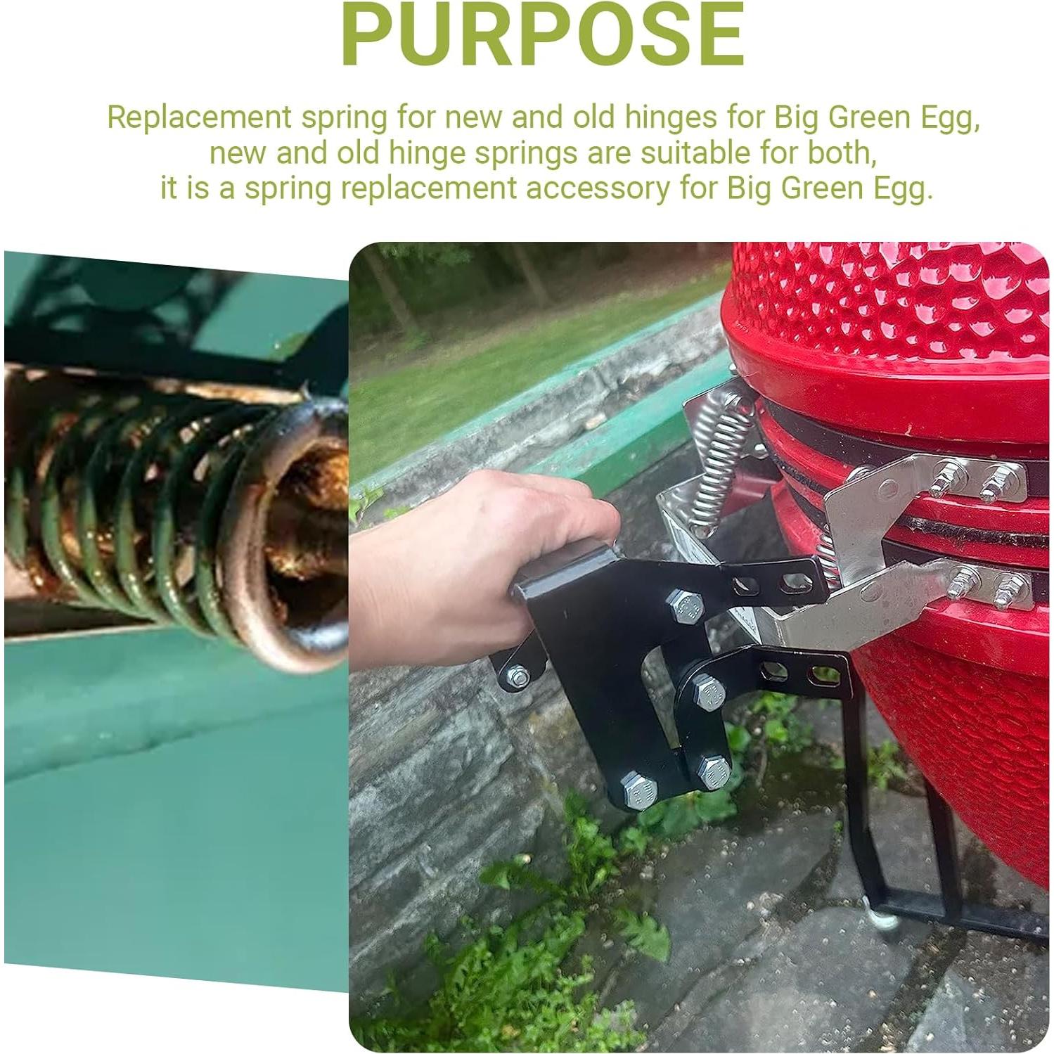 Resorte de Bisagra Big Green Egg DONFON - Acero Inoxidable 304 - Paquete de 2