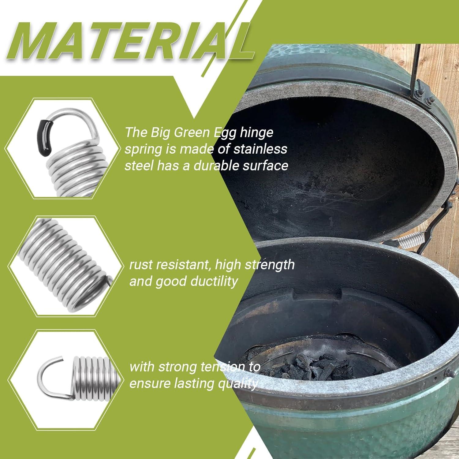 Resorte de Bisagra Big Green Egg DONFON - Acero Inoxidable 304 - Paquete de 2