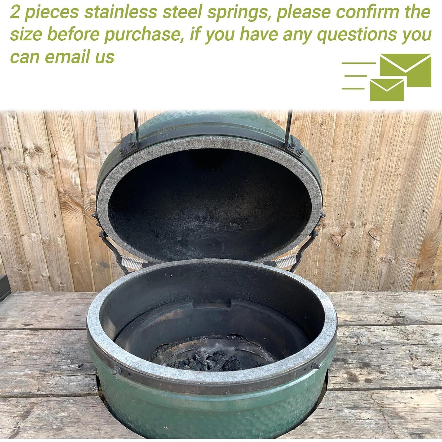 Resorte de Bisagra Big Green Egg DONFON - Acero Inoxidable 304 - Paquete de 2