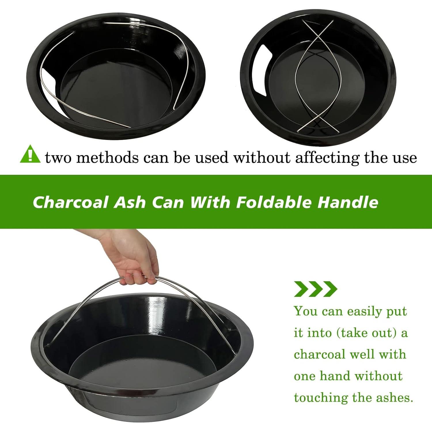 Cubo de Ceniza KAMaster XL con Mango Plegable - Acero al Carbono