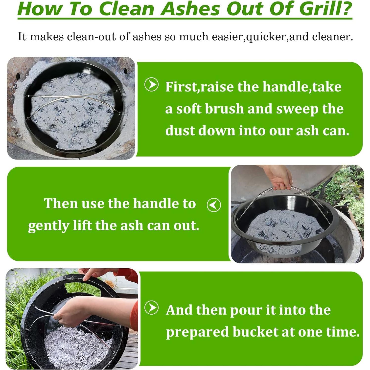 Cubo de Ceniza KAMaster XL con Mango Plegable - Acero al Carbono