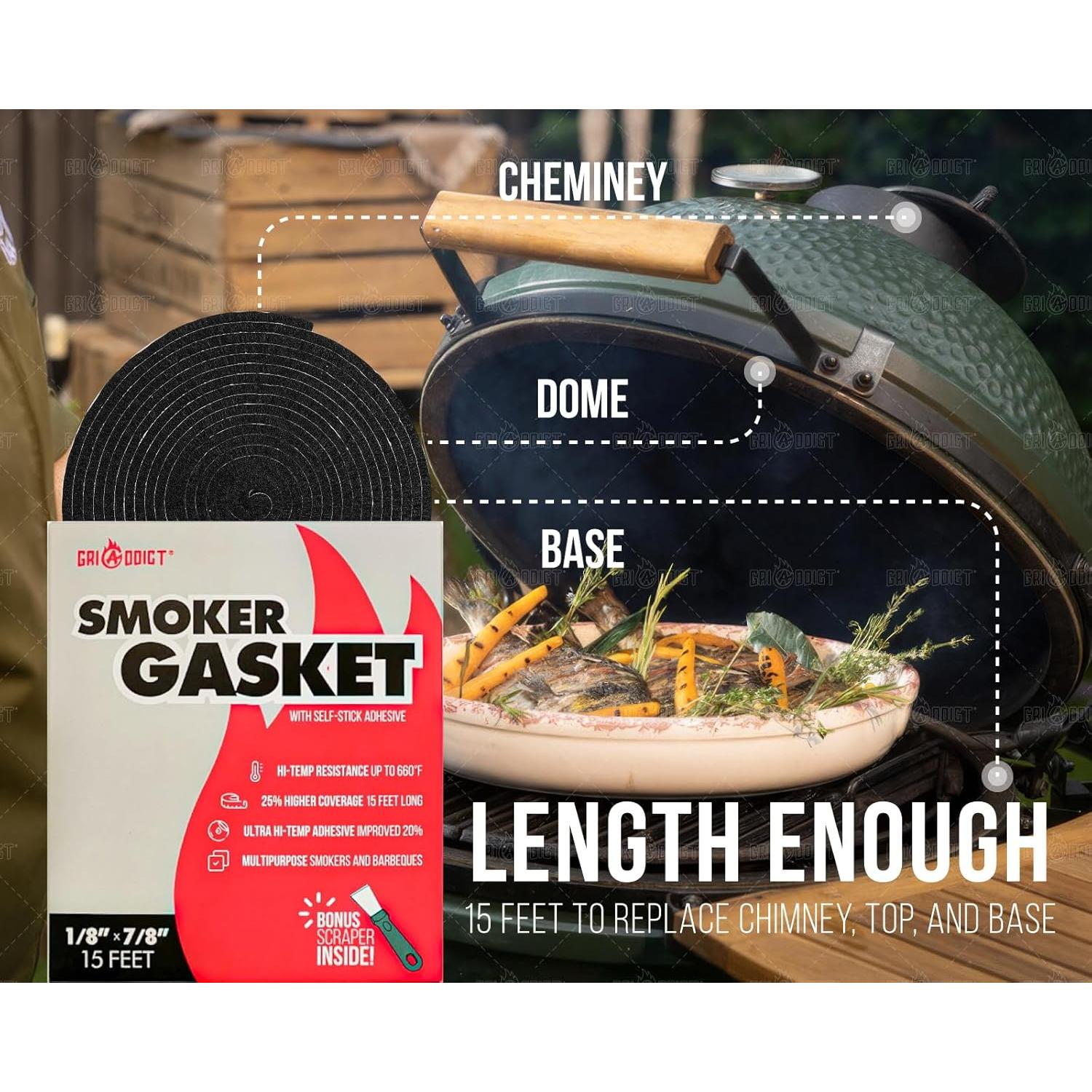 Kit de Junta de Sello para Parrilla Big Green Egg XL - 4.57m