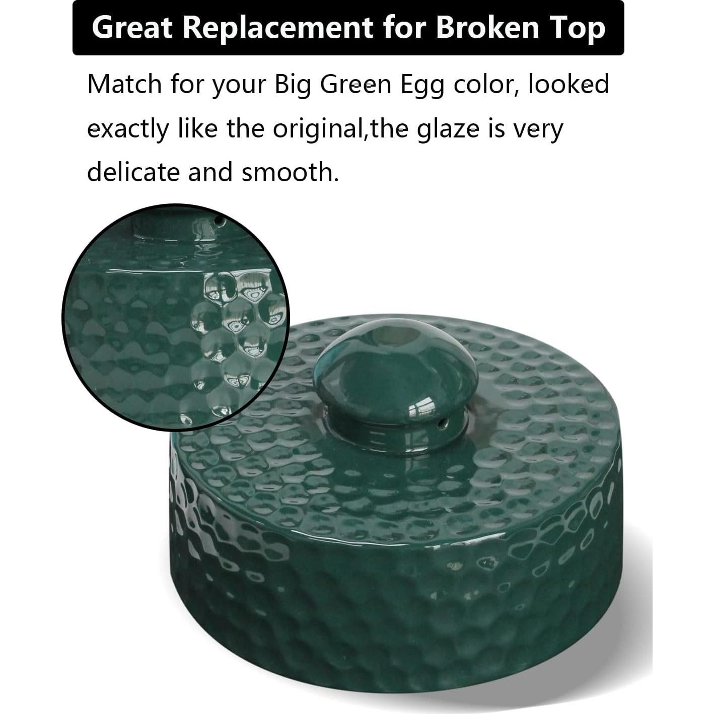 Tapa de Regulador Superior Cerámica DOLAMOTY para Big Green Egg M/L/XL