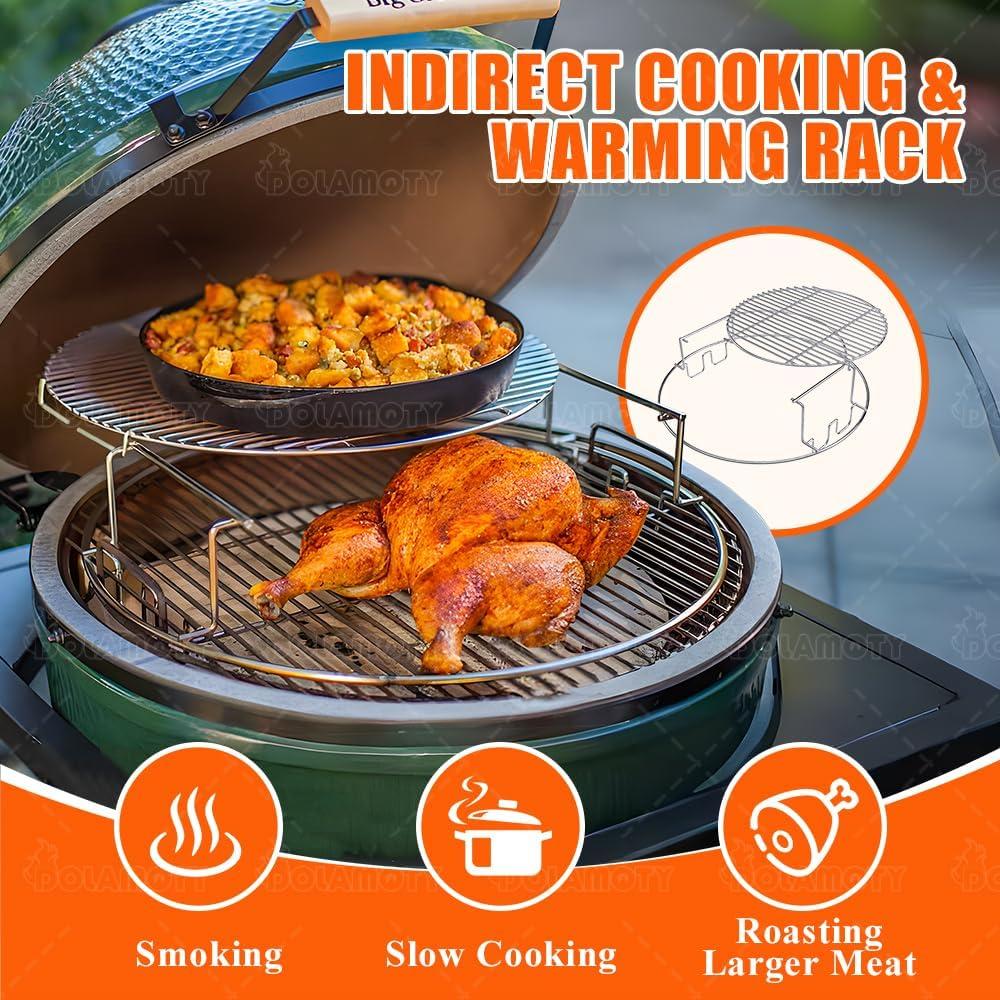 Kit Rack Expansor Acero Inoxidable Big Green Egg Grande 5 Piezas