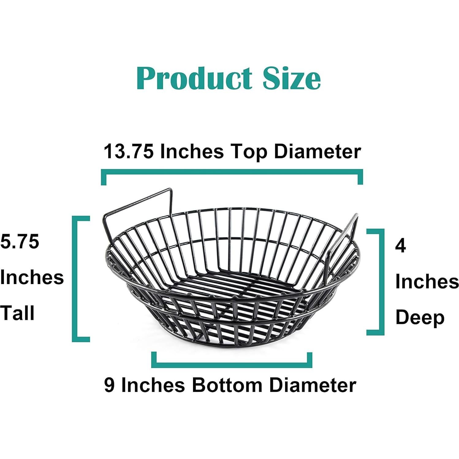 Cesta de Ceniza de Carbón EasiBBQ Grande 34.92 cm Acero Porcelánico