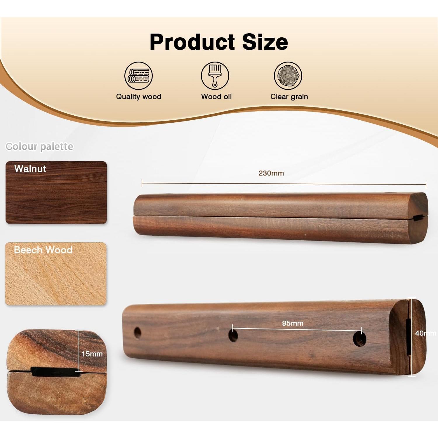 Mango de Madera FOTITM para Big Green Egg 23 cm - Durable