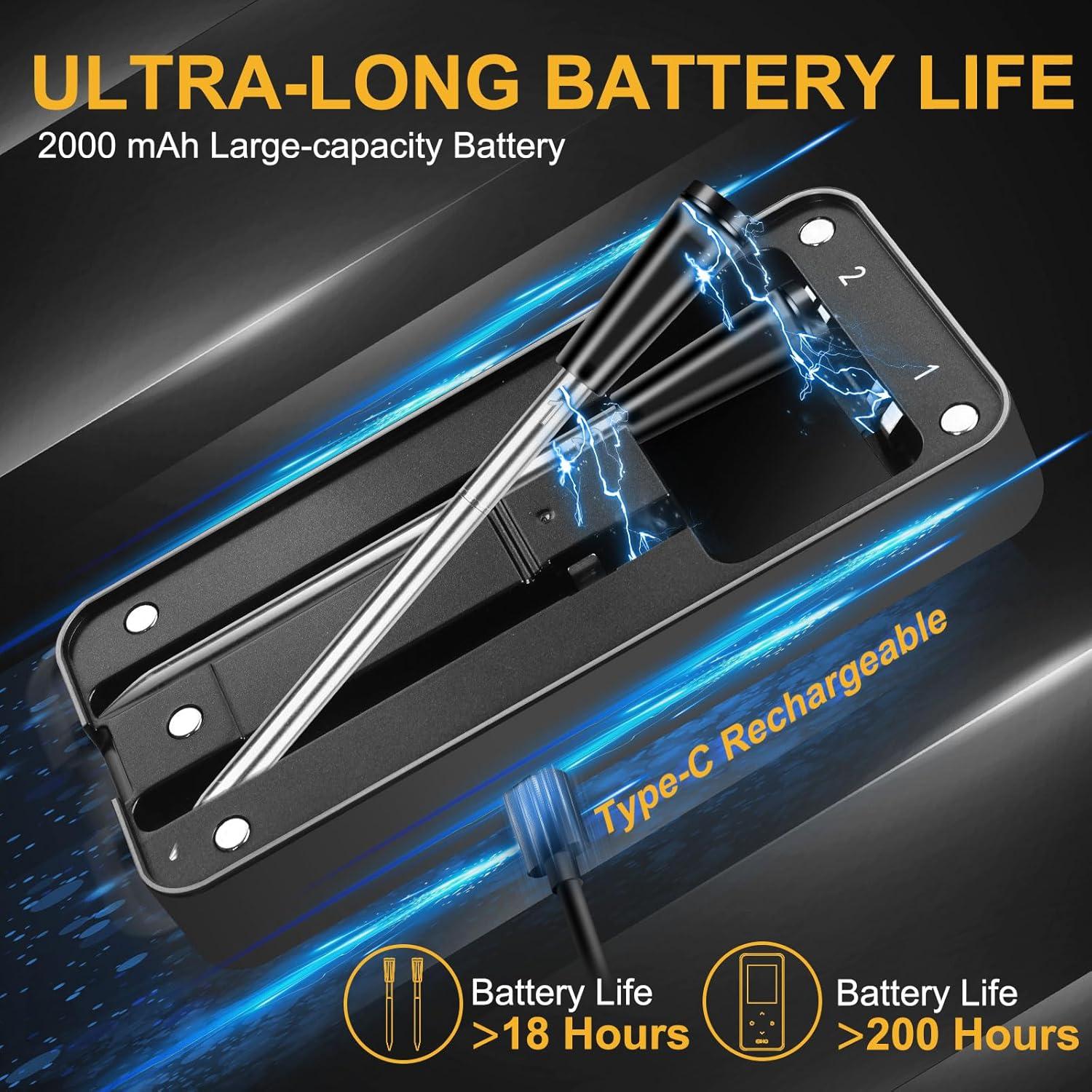 Termómetro de Carne Inalámbrico Bluetooth EIHO con 2 Sondas