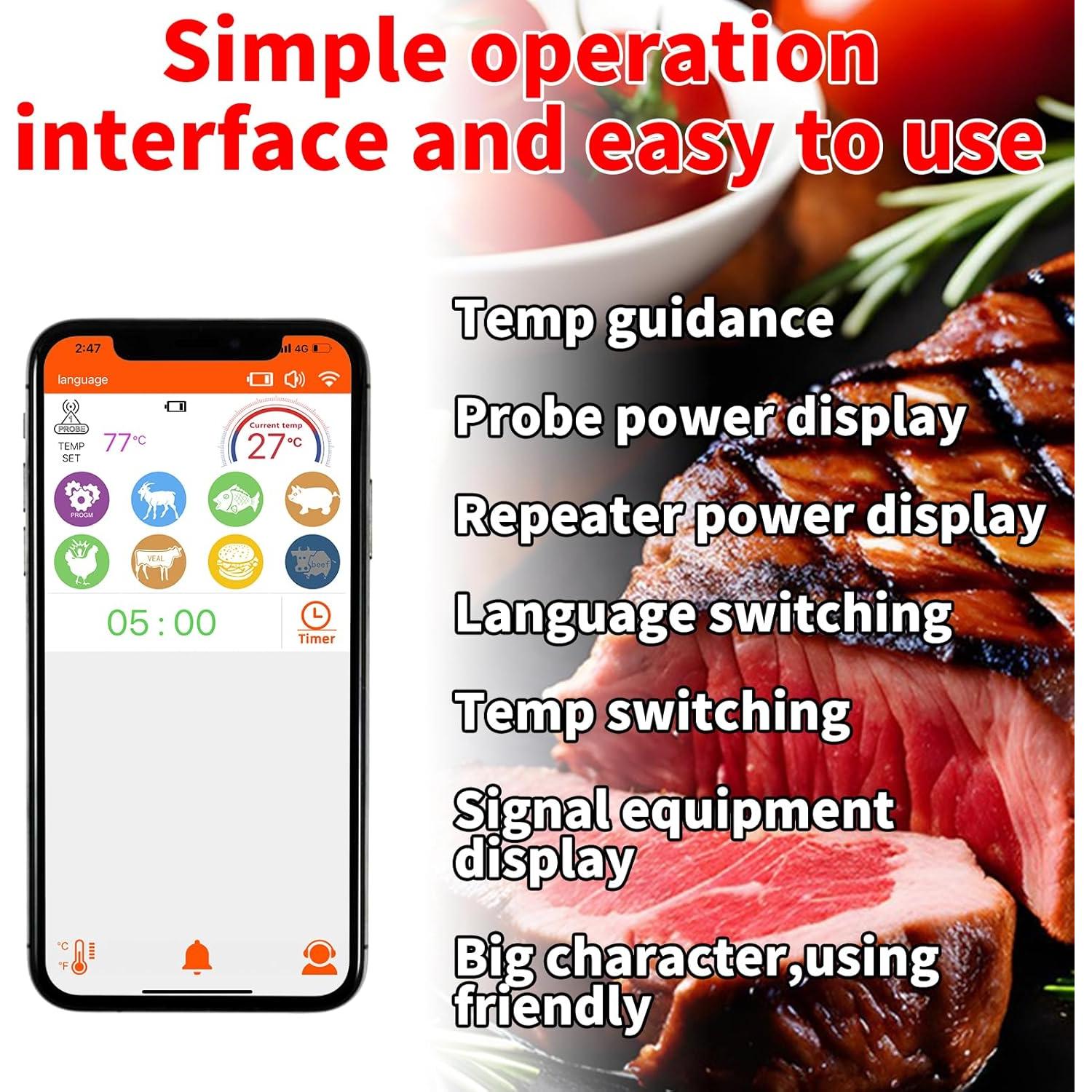 Termómetro de Carne Inalámbrico Judogolf DWX - 500 pies, IP66