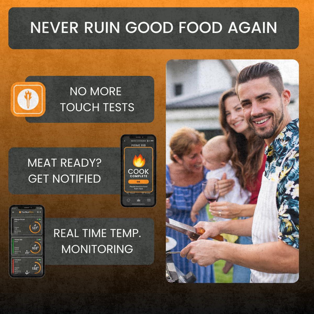 Termómetro de Carne Inalámbrico MeatStick Chef X - Bluetooth 198m