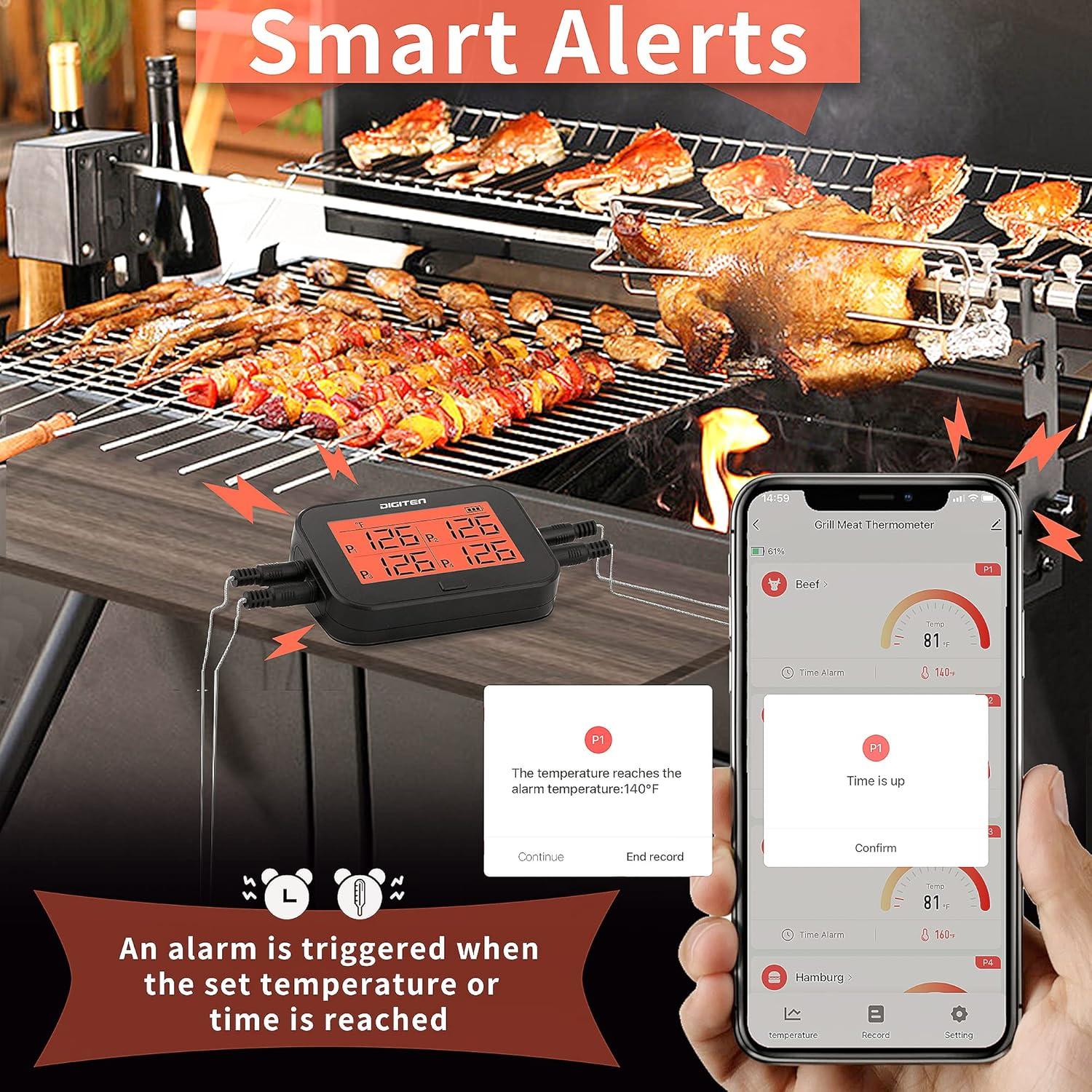 Termómetro Digital Bluetooth SENSTREE 4 Sondas 232°C