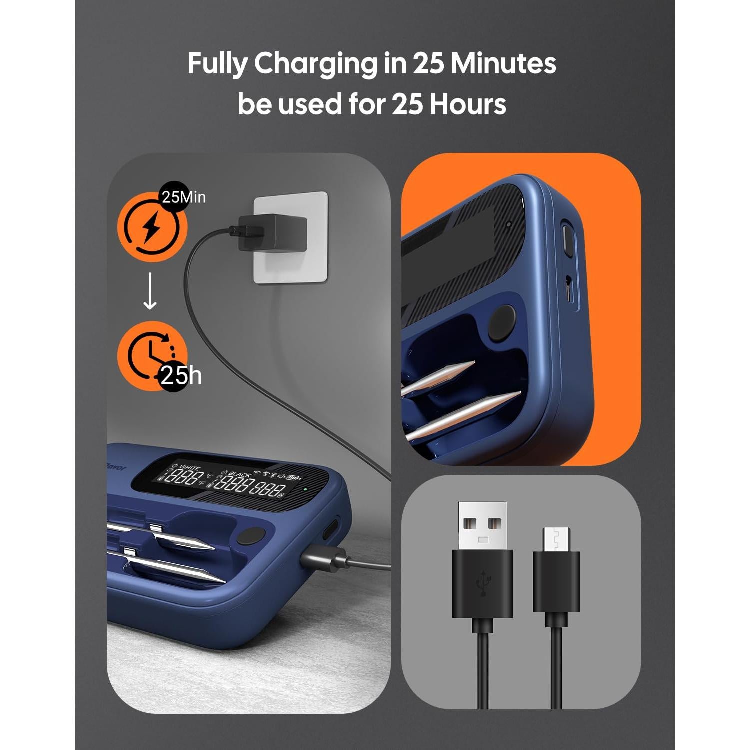 Termómetro de Carne Inalámbrico Fitflavor con Bluetooth y WiFi